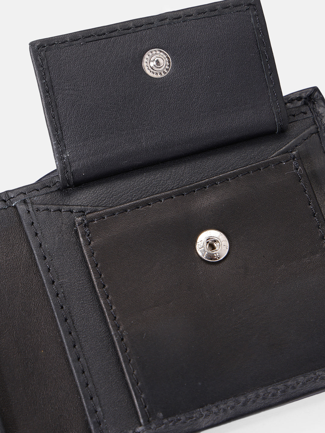 Celtic Genuine Leather Bi-Fold Wallet with Coin Pocket Black