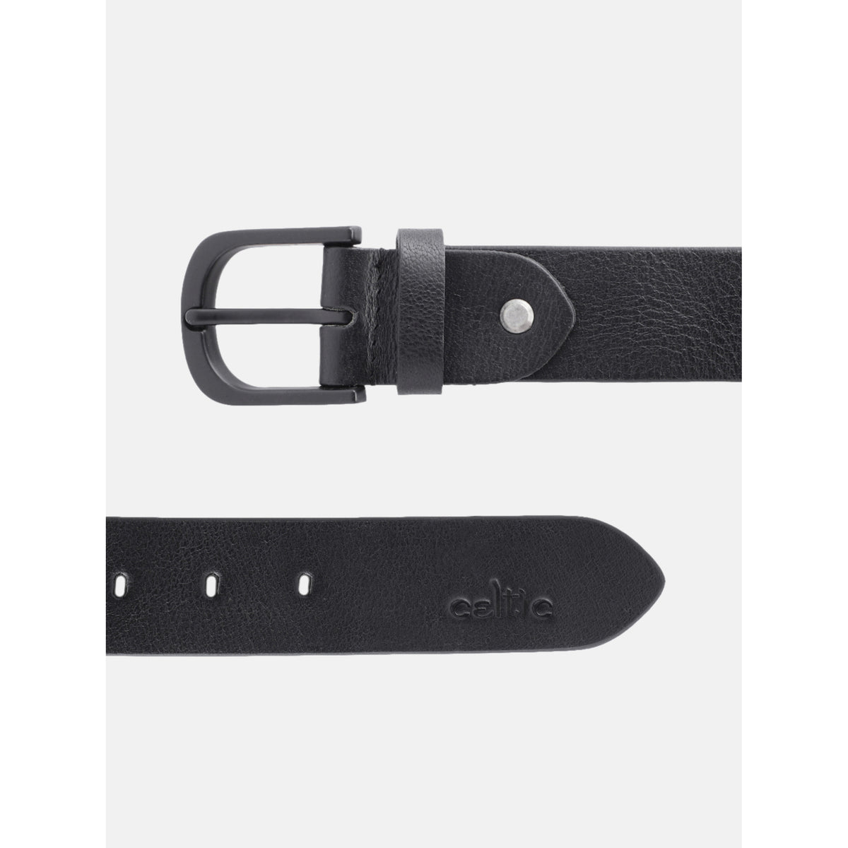 Unisex Genuine Leather Dark Brown Waist Accessory Antique Metal Buckle Formal Casual Wear