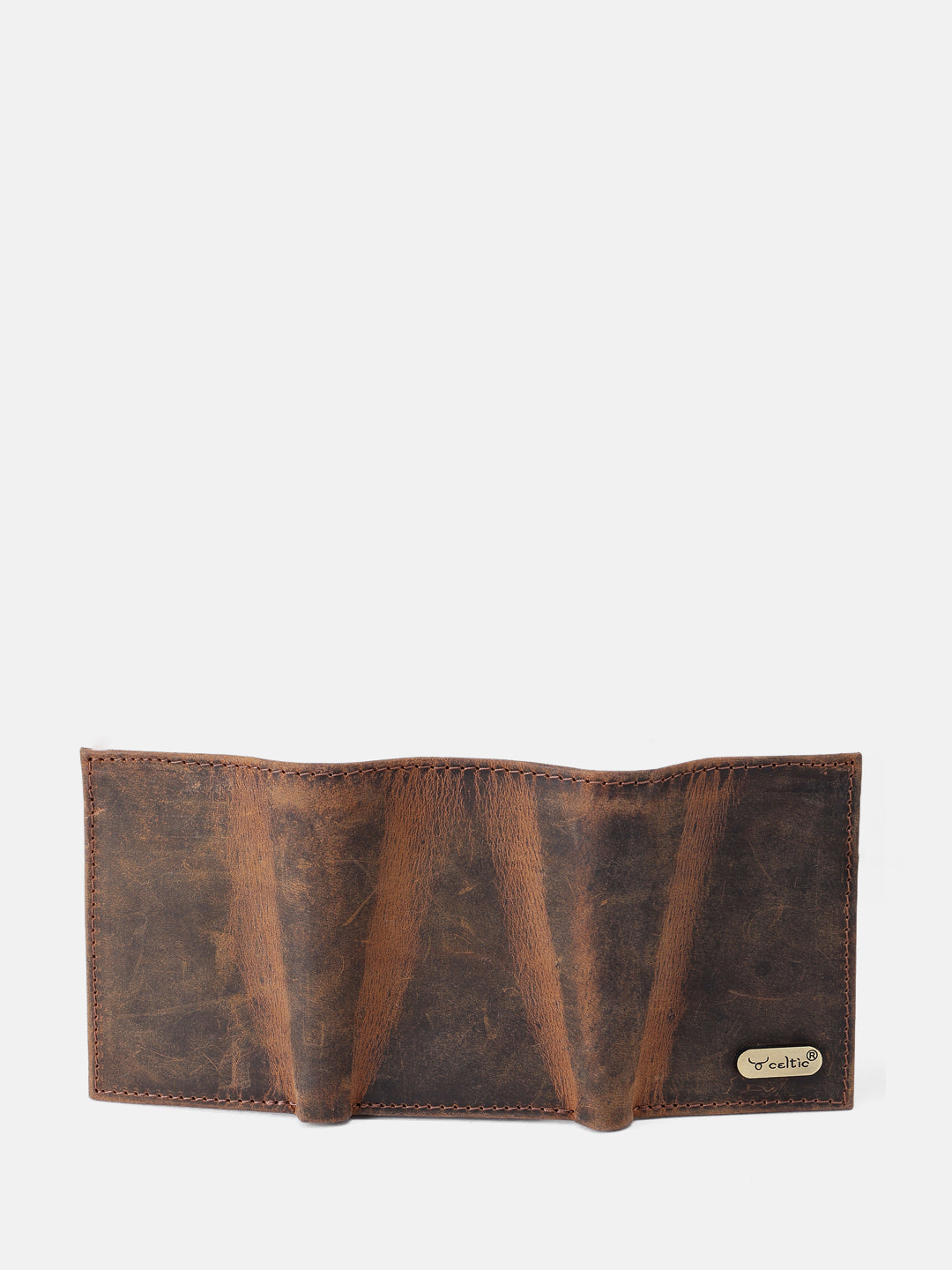 Premium Vintage Tri-Fold Genuine Leather Wallet | Export Quality | Multi-Card & ID Holder
