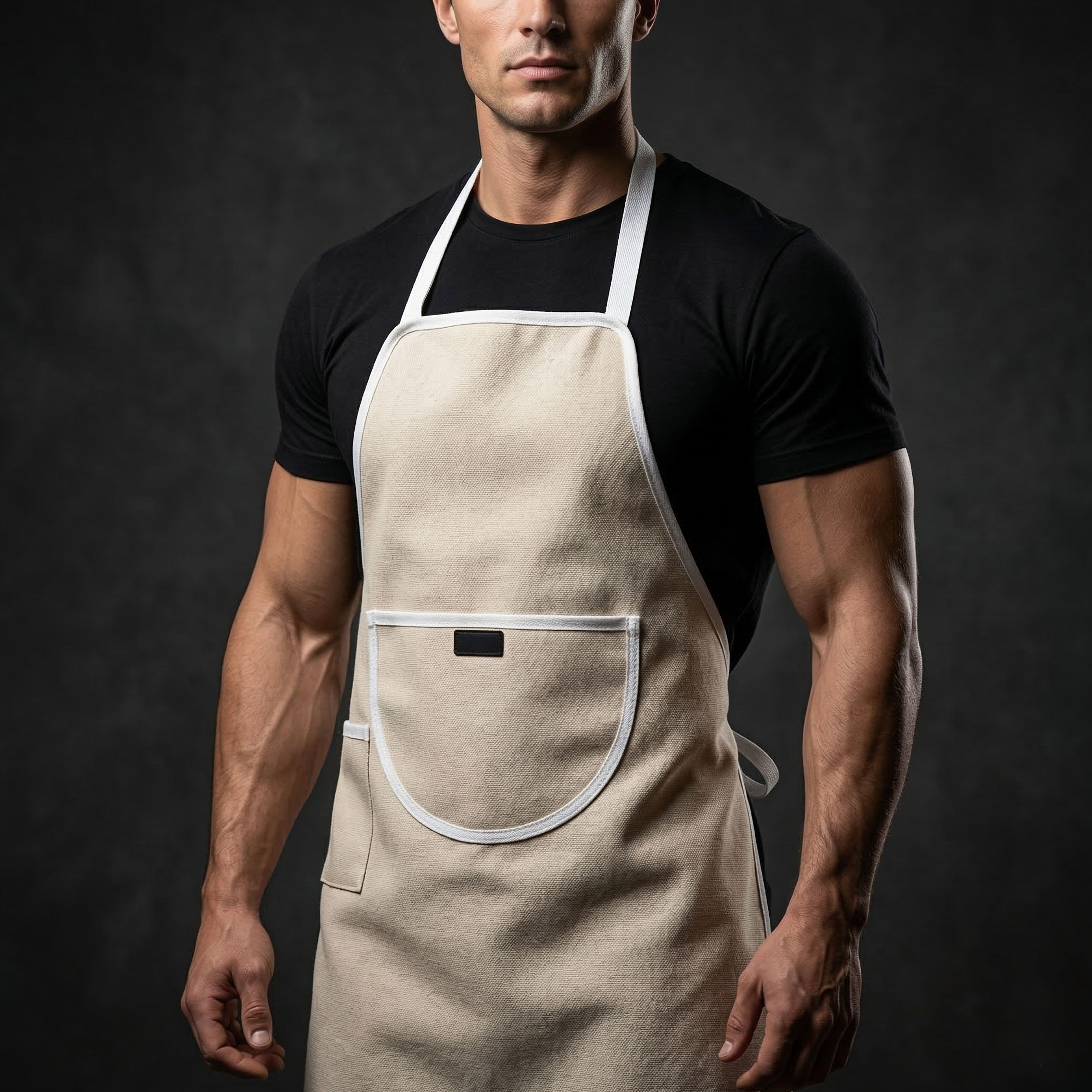 Premium Genuine Canvas Bib Apron – with Tie Strap