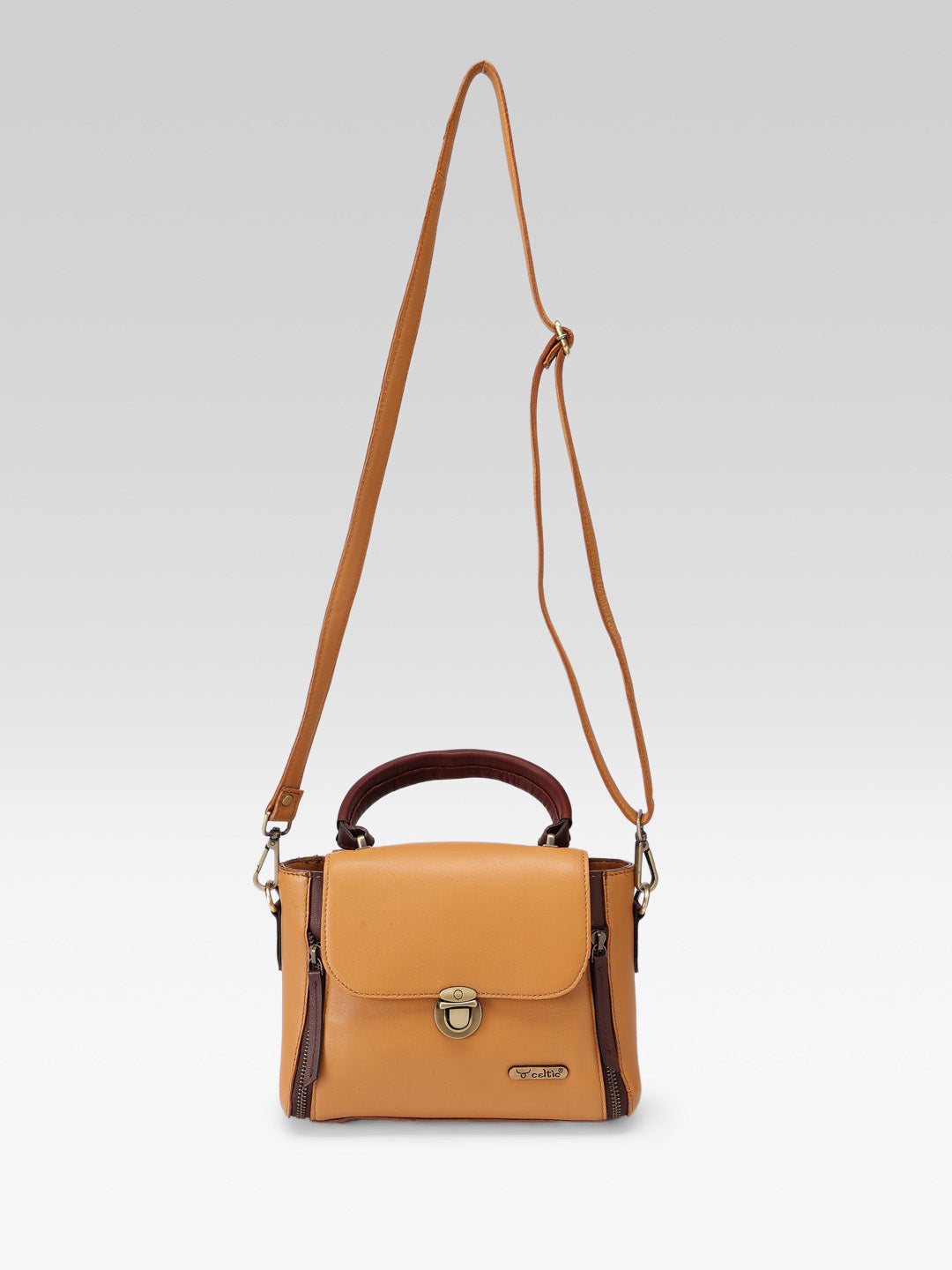 Premium Leather Hand & Shoulder Bag with Detachable Stap for Women