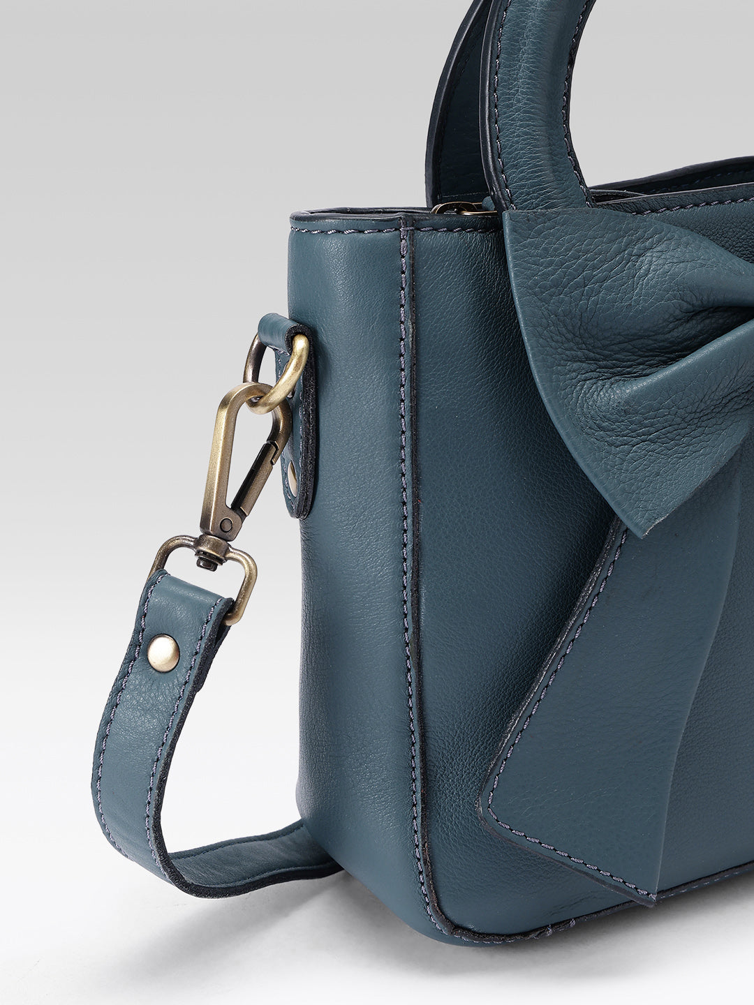 Premium Leather Hand & Shoulder Bag for Women with Bow Detail