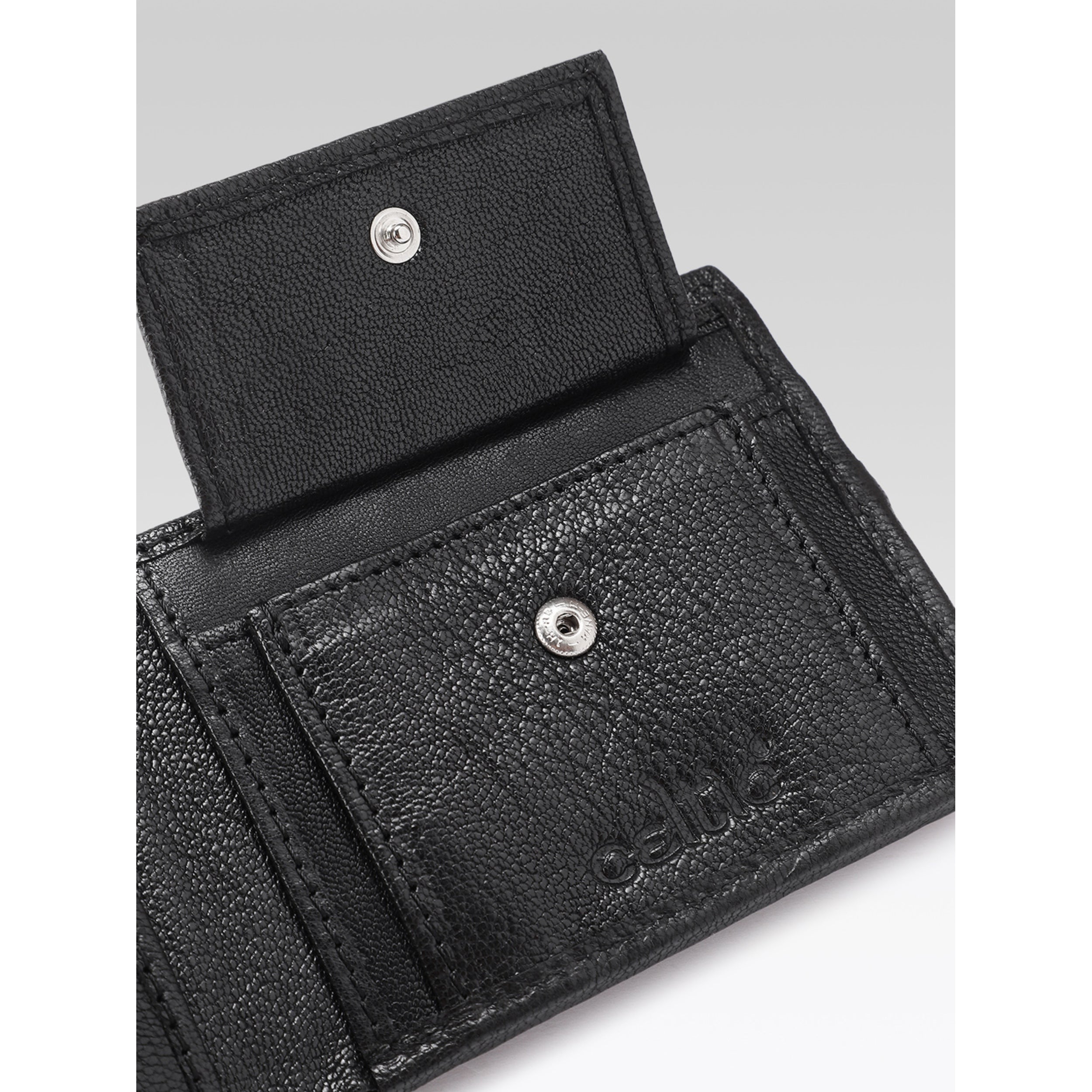 Premium Hand-Woven Leather Wallet with Coin Pocket & Multi-Card Storage by Celtic