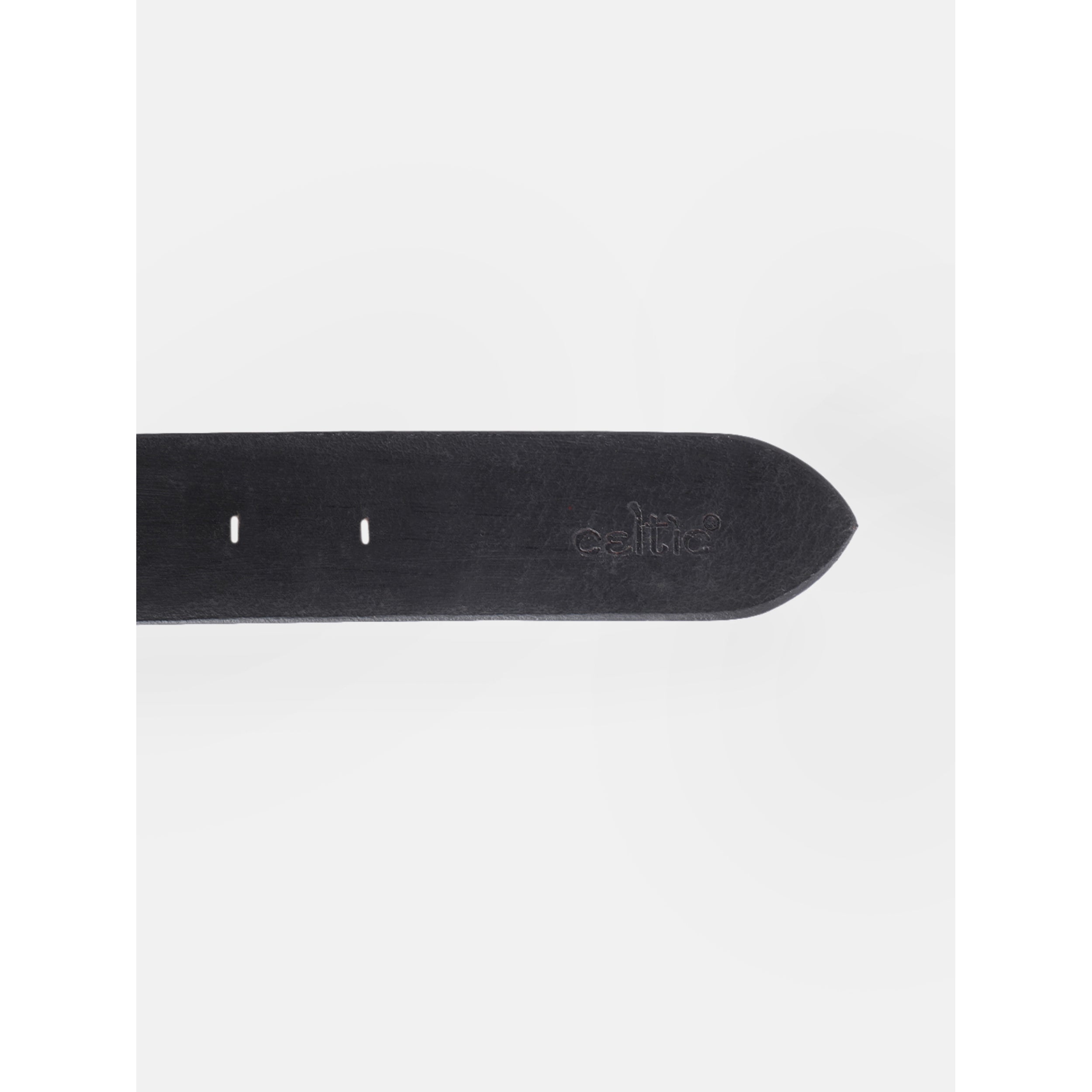 Unisex Handcrafted Floral Embossed Leather Belt With Matte Black Buckle For Casual Wear