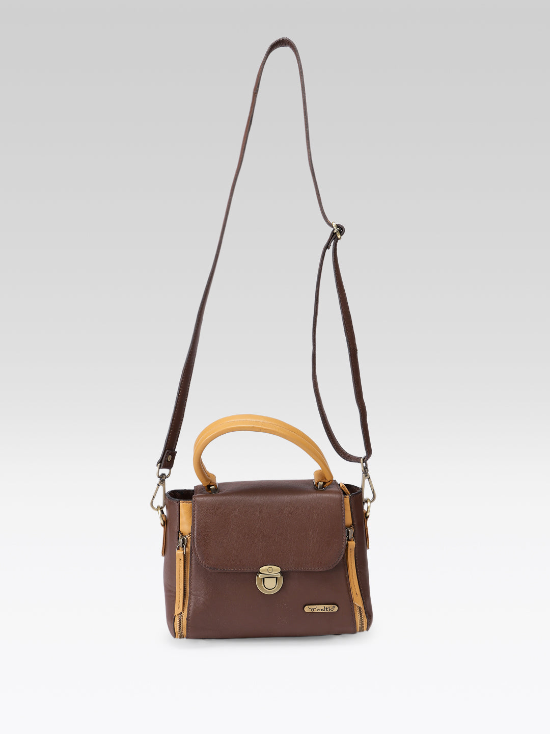 Premium Leather Hand & Shoulder Bag with Detachable Stap for Women