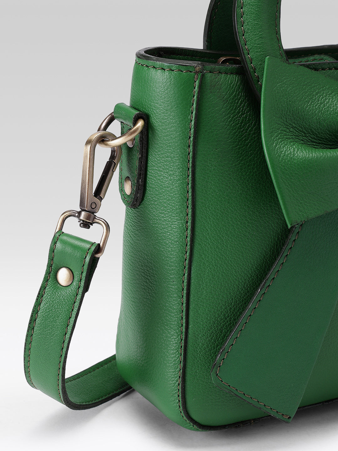Premium Leather Hand & Shoulder Bag for Women with Bow Detail