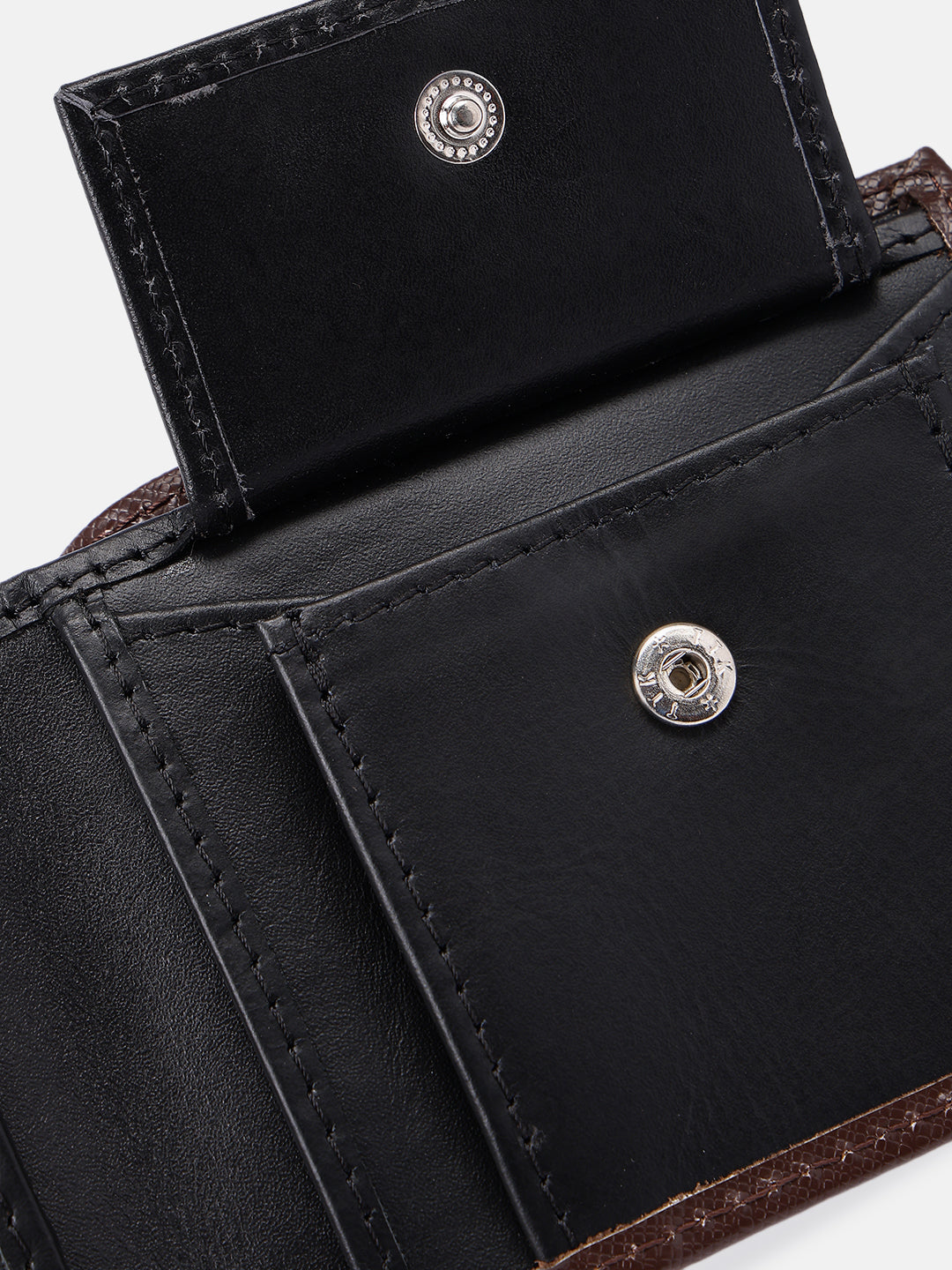 Premium Genuine Leather Bi-Fold Wallet with Flip ID Window & Coin Pocket
