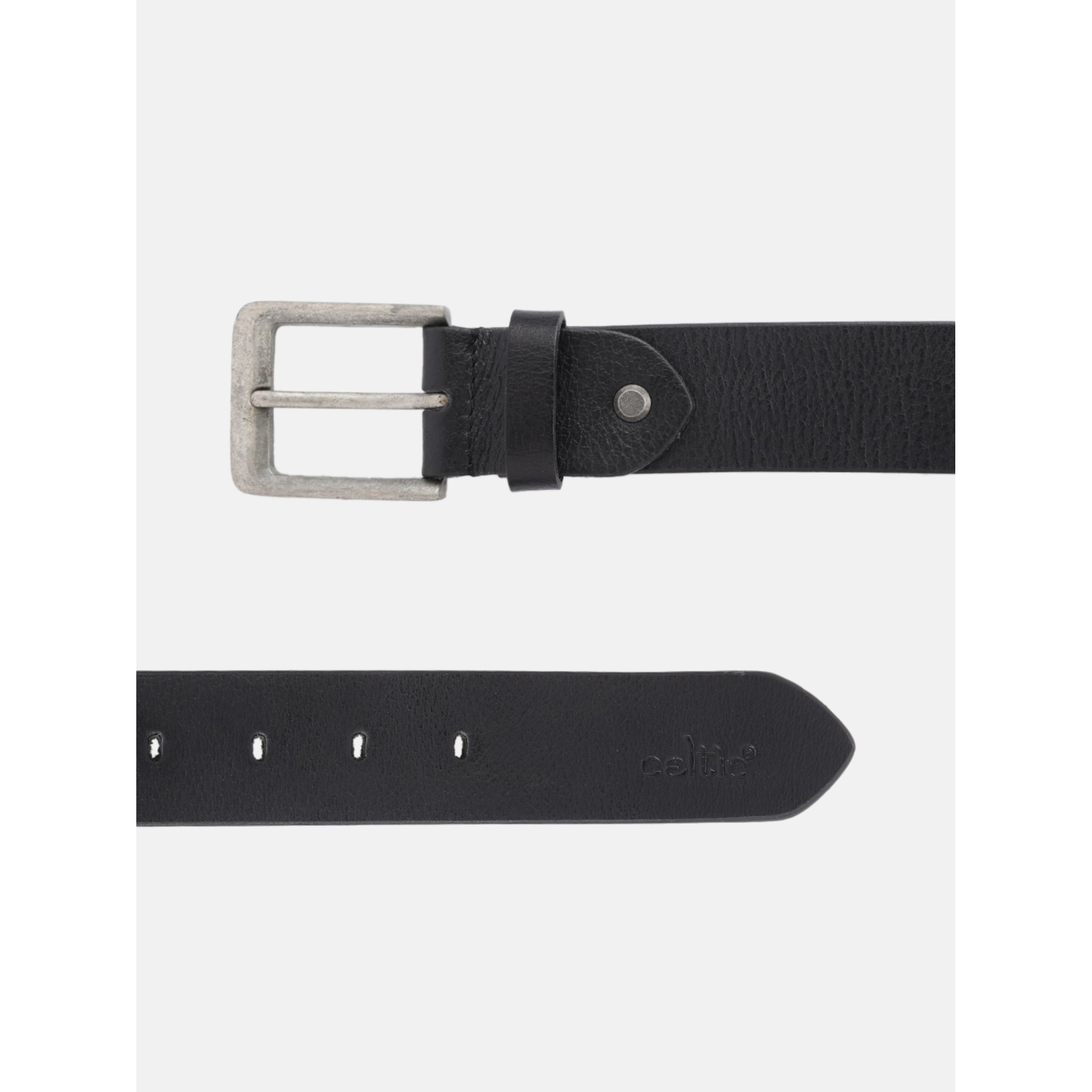 Genuine Leather Black Waist Accessory Durable Metal Buckle Formal Casual Wear