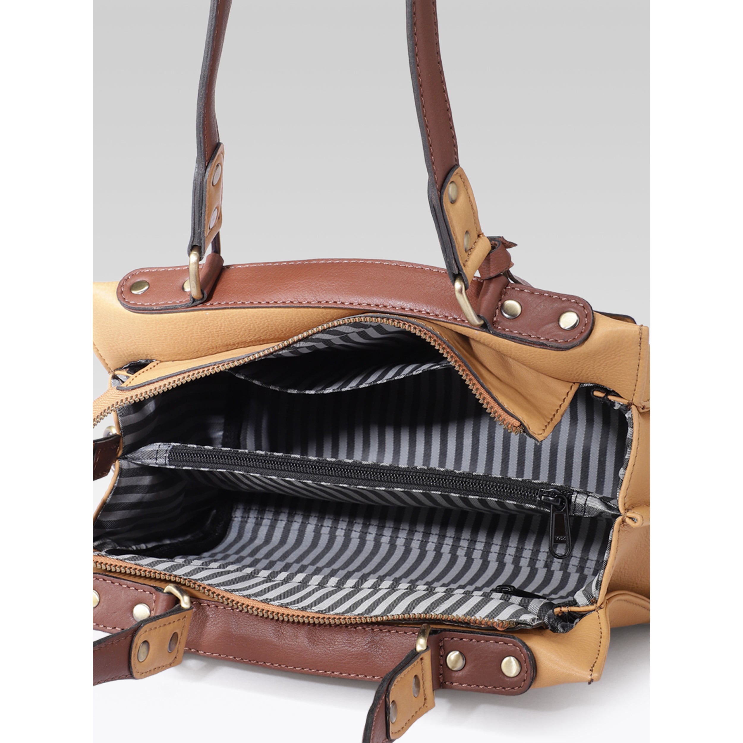 Premium Genuine Textured leather Handbag with inner pockets