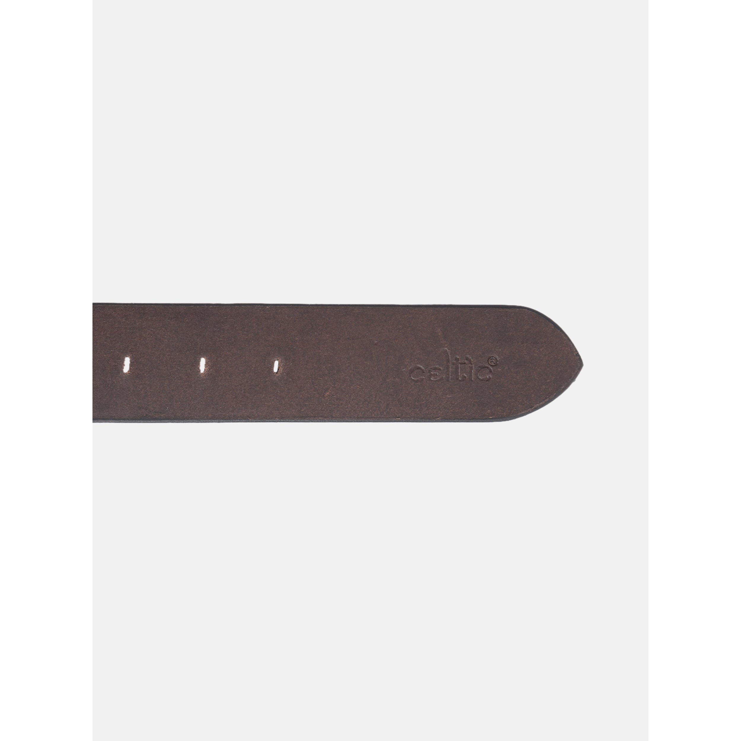 Unisex Geometric Patterned Leather Belt With Black Buckle For Casual Everyday Wear