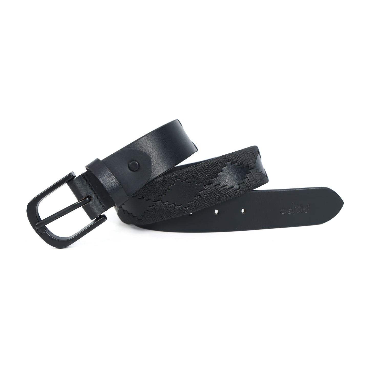 Premium New Designer Polo Black Milled Leather Belt. LB-860