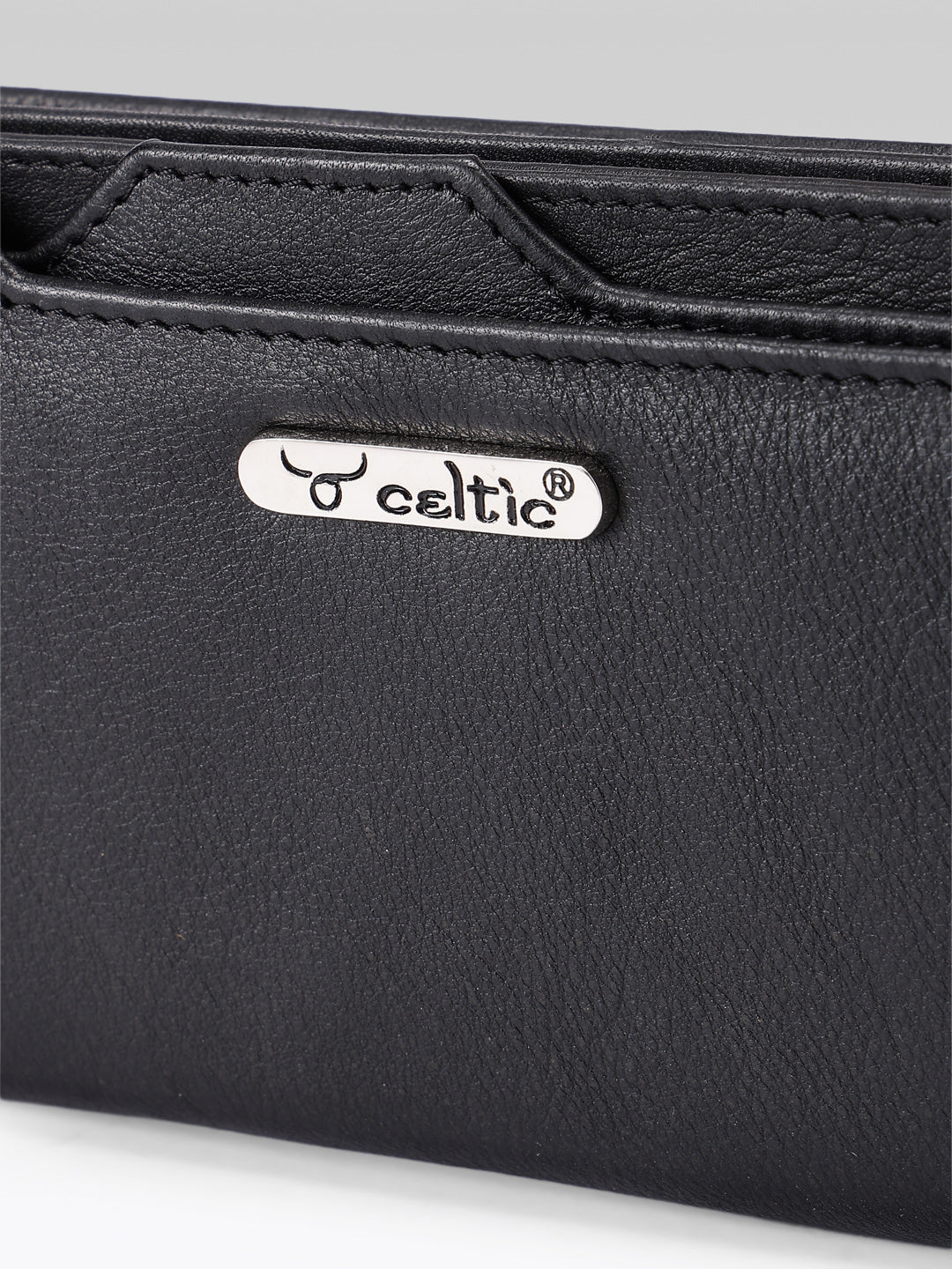 Premium Genuine Leather Long Wallet for Women with Multiple Card Slots & Zip Coin Pocket
