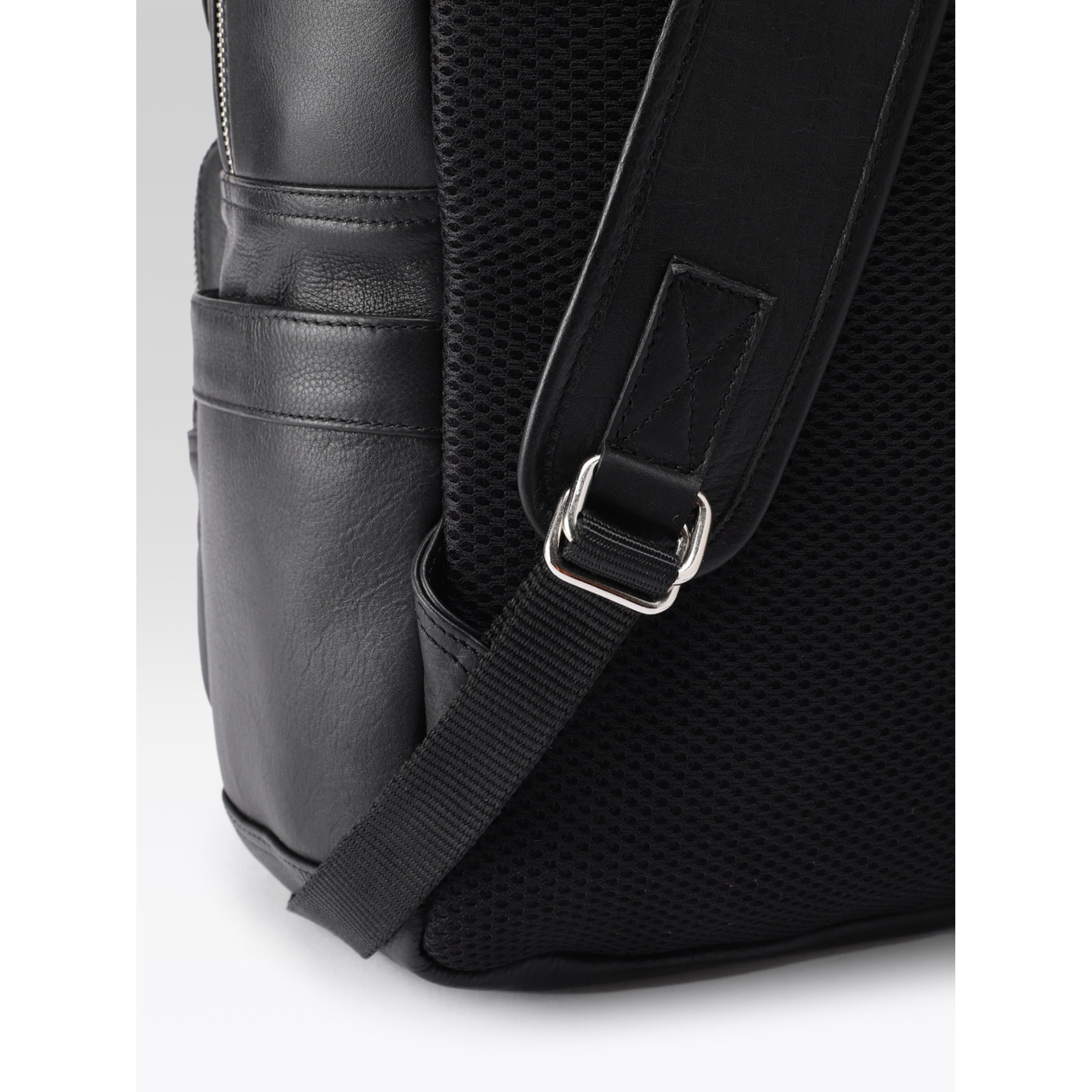Premium Genuine Leather Laptop Backpack with Multi-Zip Compartments & Top Handle