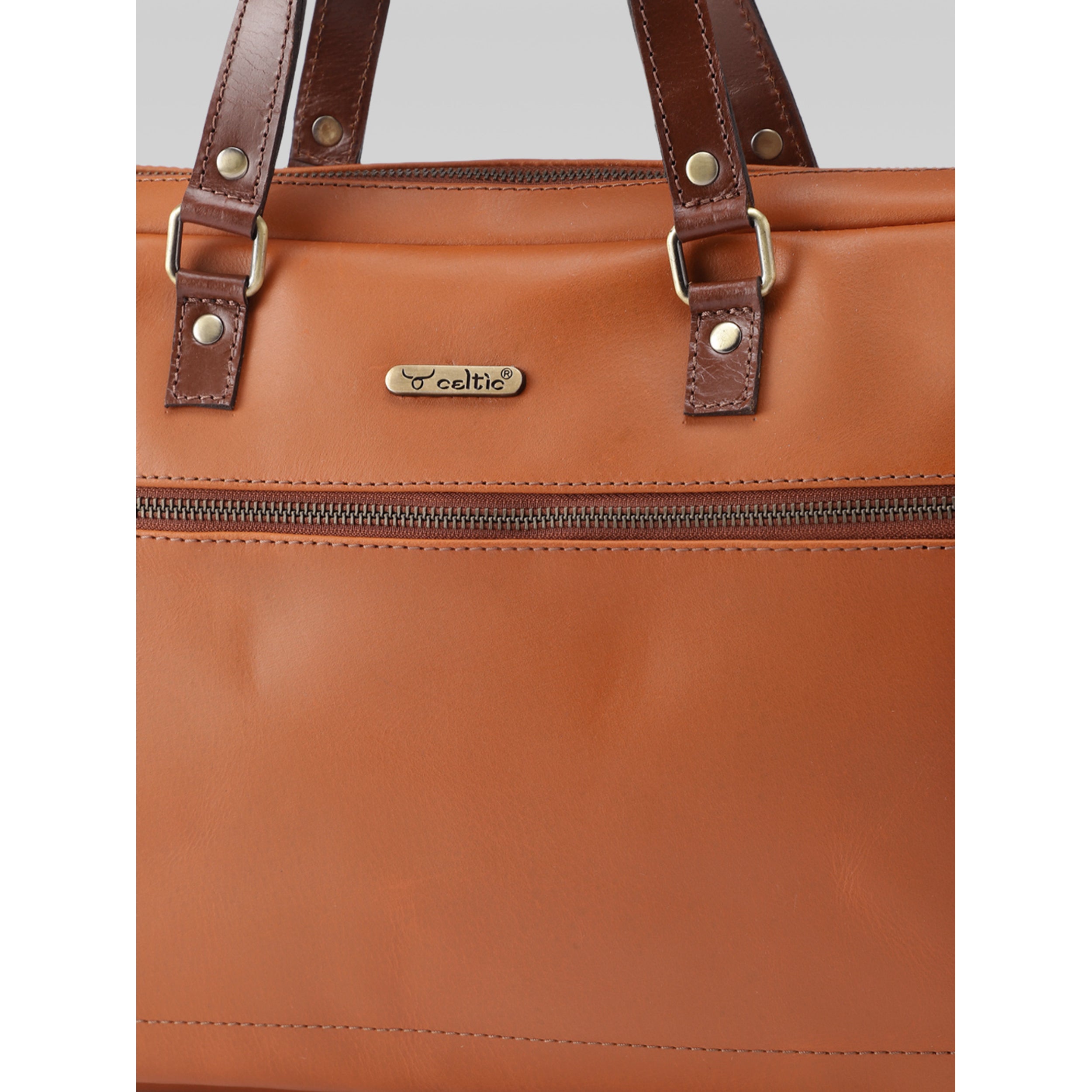 Premium Genuine Leather Business Messenger Laptop Bag