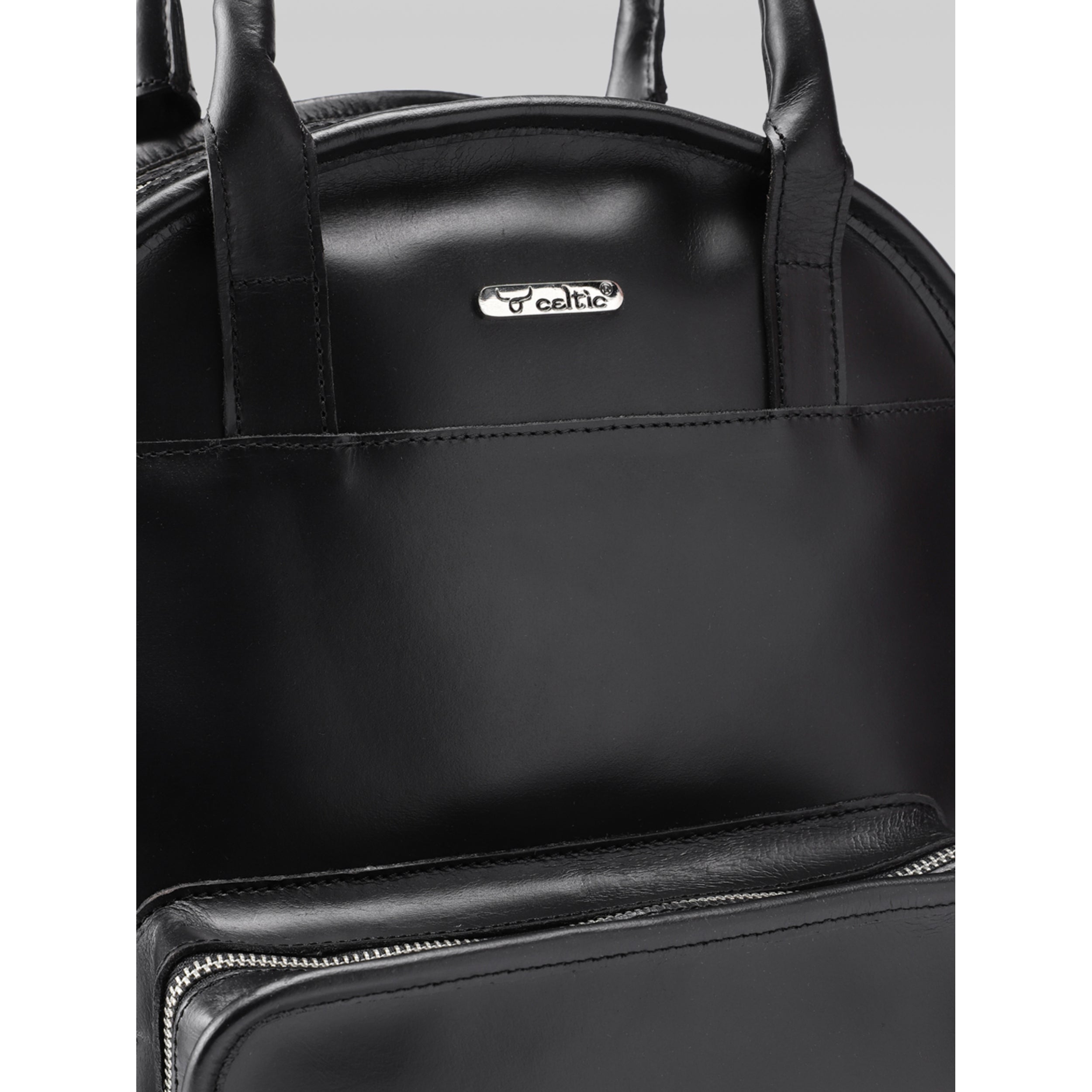 Premium Genuine Leather Backpack with Front Utility Pocket