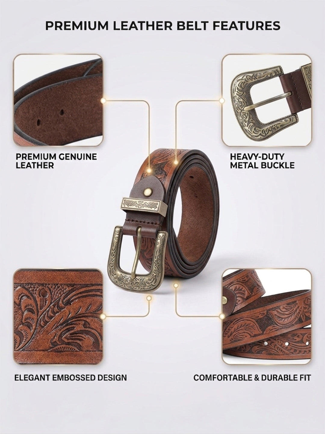 Artisan Leather Belt & Wallet Combo | Timeless Style Essentials