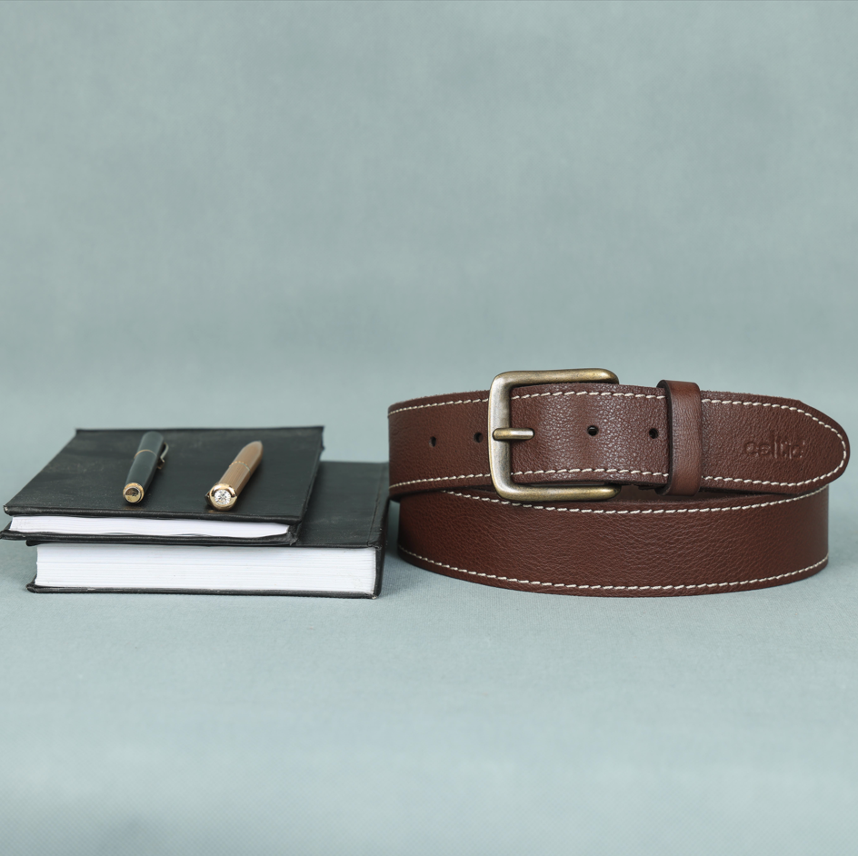 Stylish Girls' Leather Belt with Stitching  Trendy Kids' Accessory, ART:-LB-830