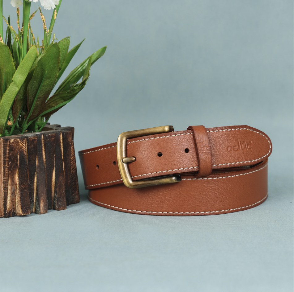 Stylish Girls' Leather Belt with Stitching  Trendy Kids' Accessory, ART:-LB-830