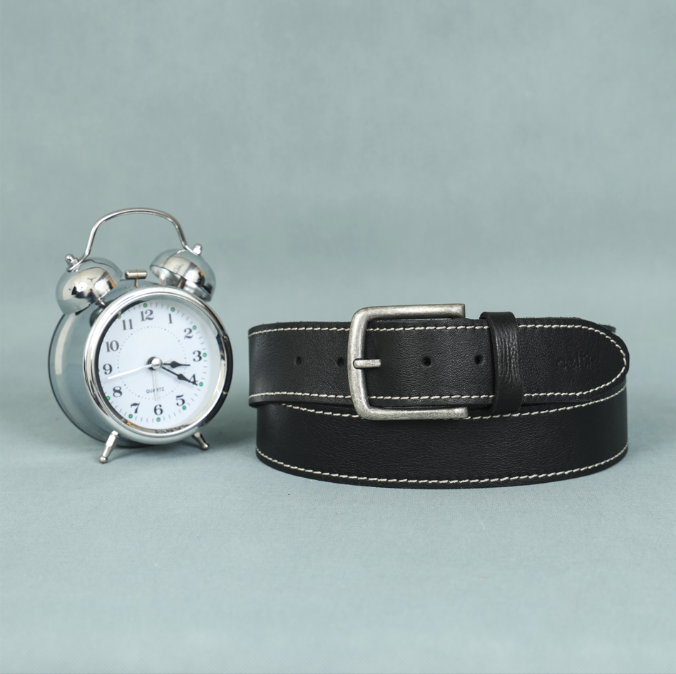 Stylish Girls' Leather Belt with Stitching Trendy Kids' Accessory, ART:-LB-830