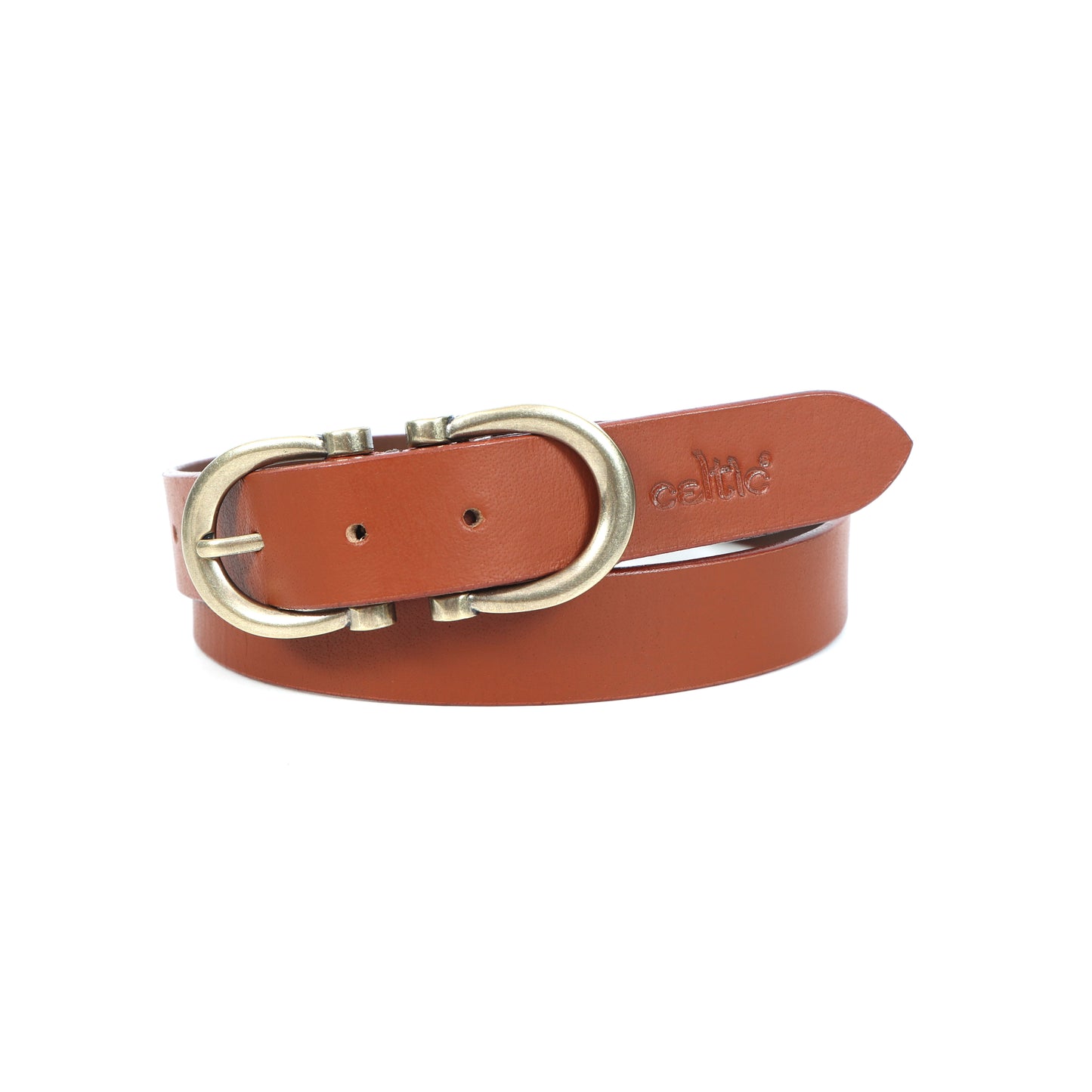 Premium New Designer Brown Milled Leather Belt. LB-859
