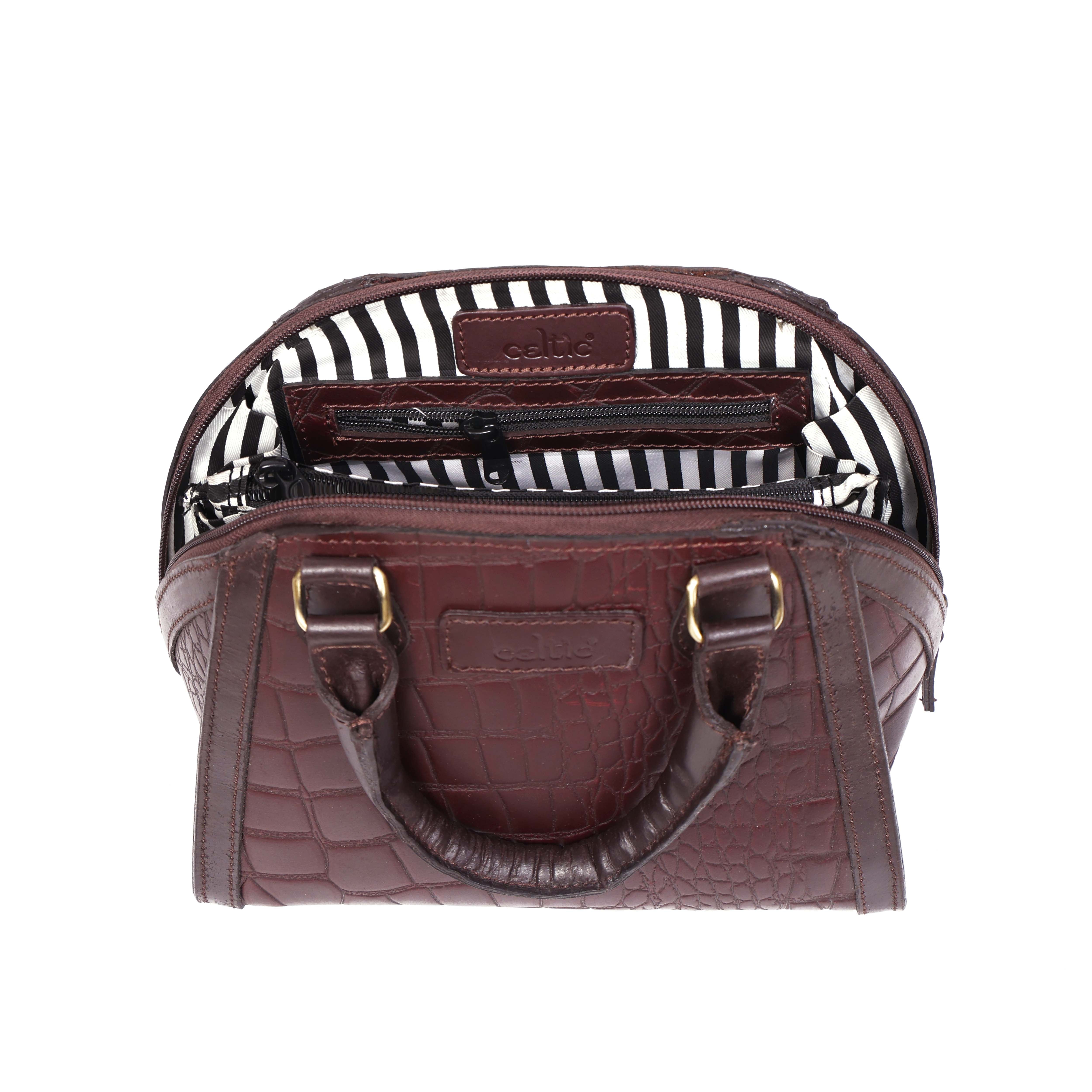 Cletic New Classic Leather Handbag with Detachable Sling Strap Elegant & Versatile Art: BG-1597