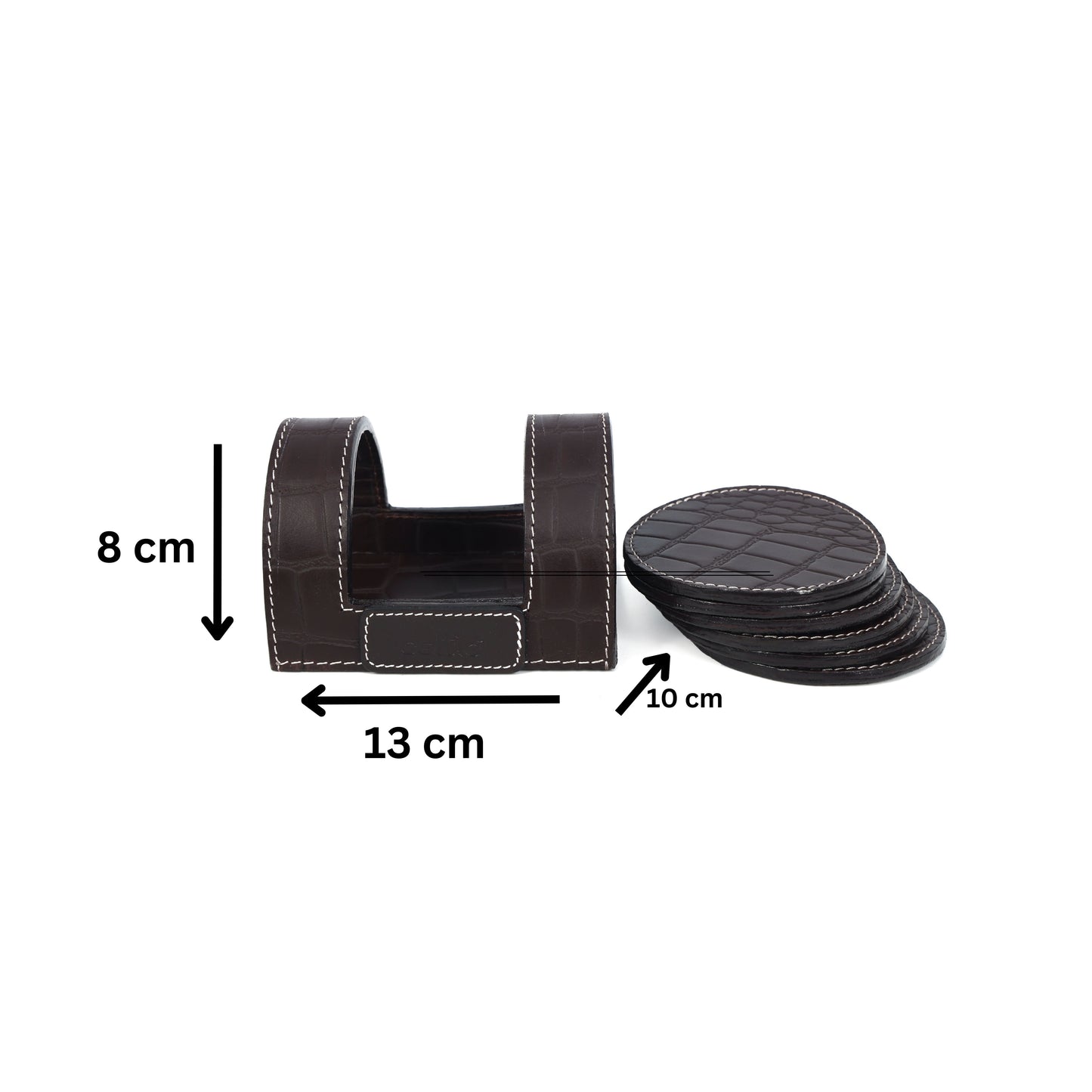 Elegant Leather Coasters for Office Use Stylish & Durable Desk Accessory Art: LC-03