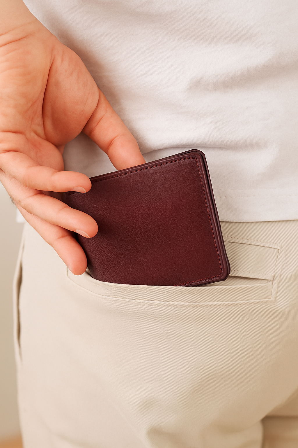 Celtic Burgundy Color Pure Leather Wallet For Men, Art:- LA-1391