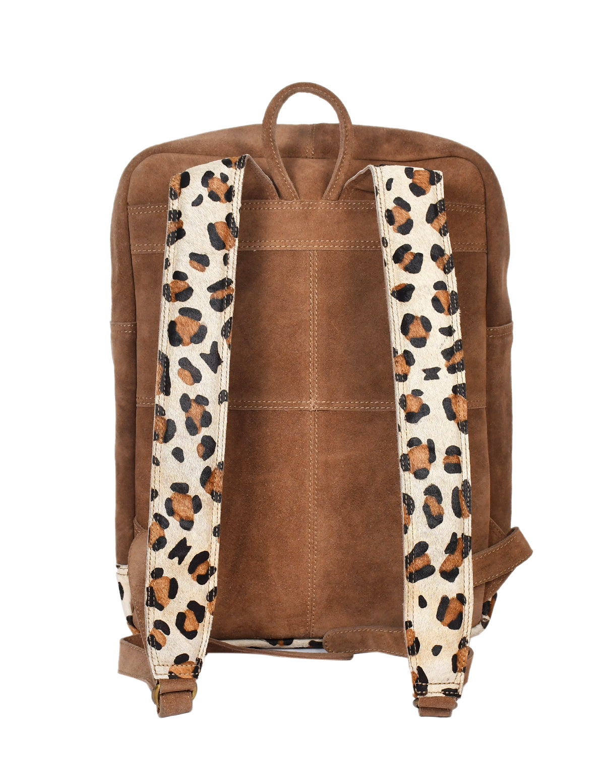 Celtic brown color suede leather with hair on leather backpack bag for office use with glorious look . - CELTICINDIA
