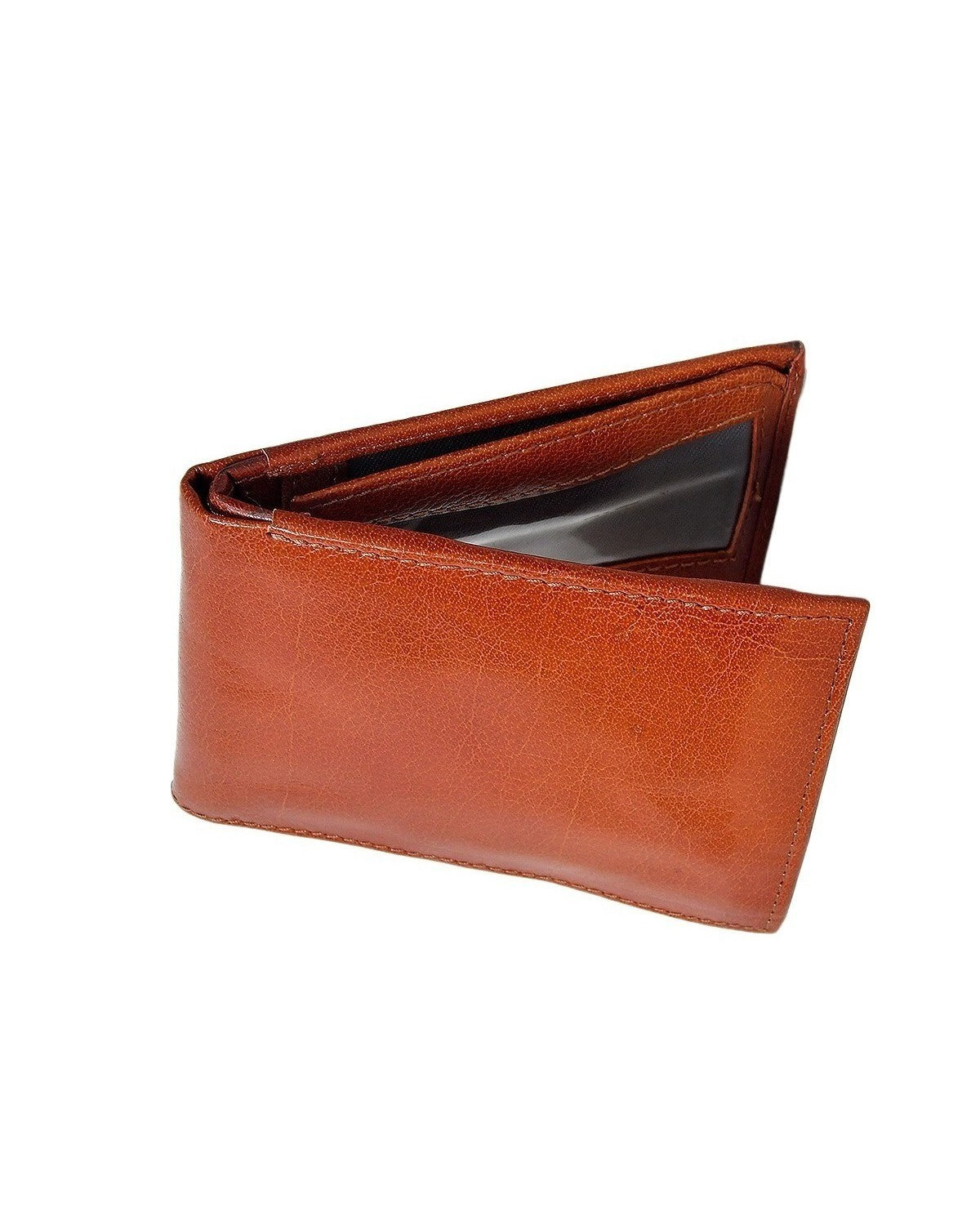 Premium Genuine Leather Bi-Fold Wallet with Zip Coin Pocket & Card Slots