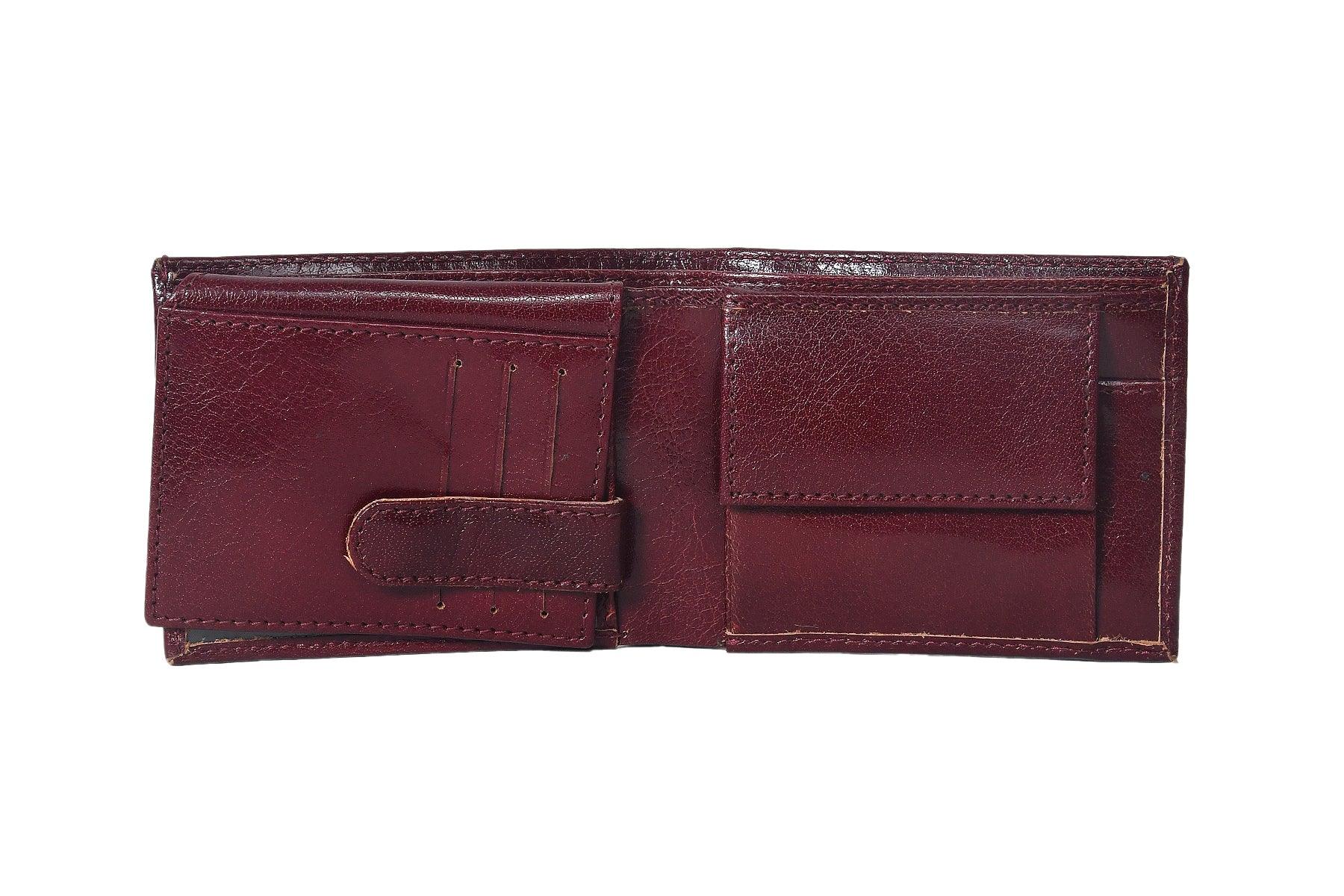 Celtic Burgundy Color Pure Leather Wallet For Men - CELTICINDIA