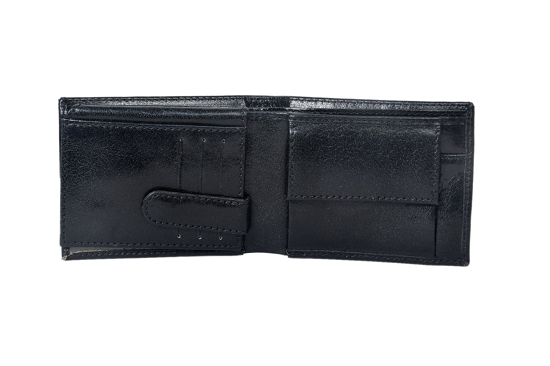 Premium Genuine Leather Bi-Fold Wallet for Men with Card Slots & Cash Compartment