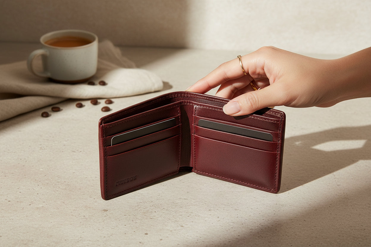 Celtic Burgundy Color Pure Leather Wallet For Men - CELTICINDIA