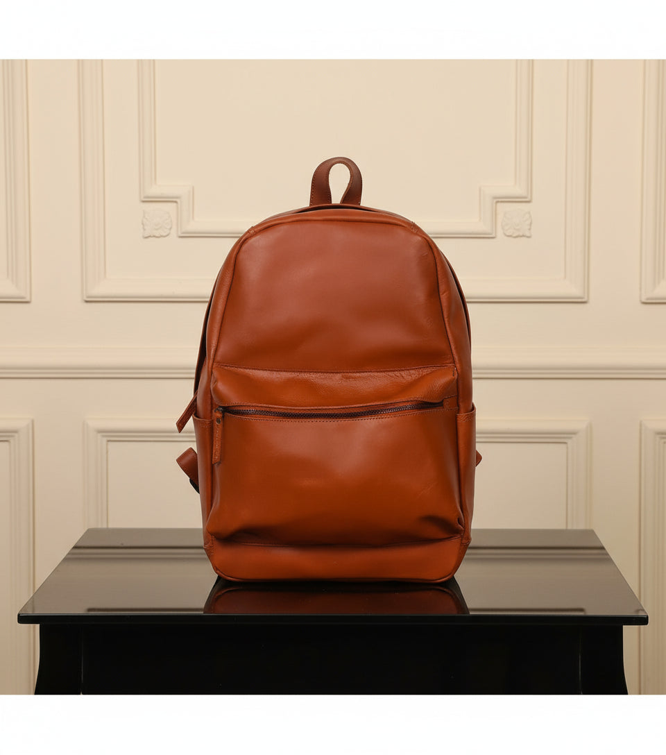 Leather Shoulder Office Backpack | Water Resistant Bag For Men, Art: BG-1419