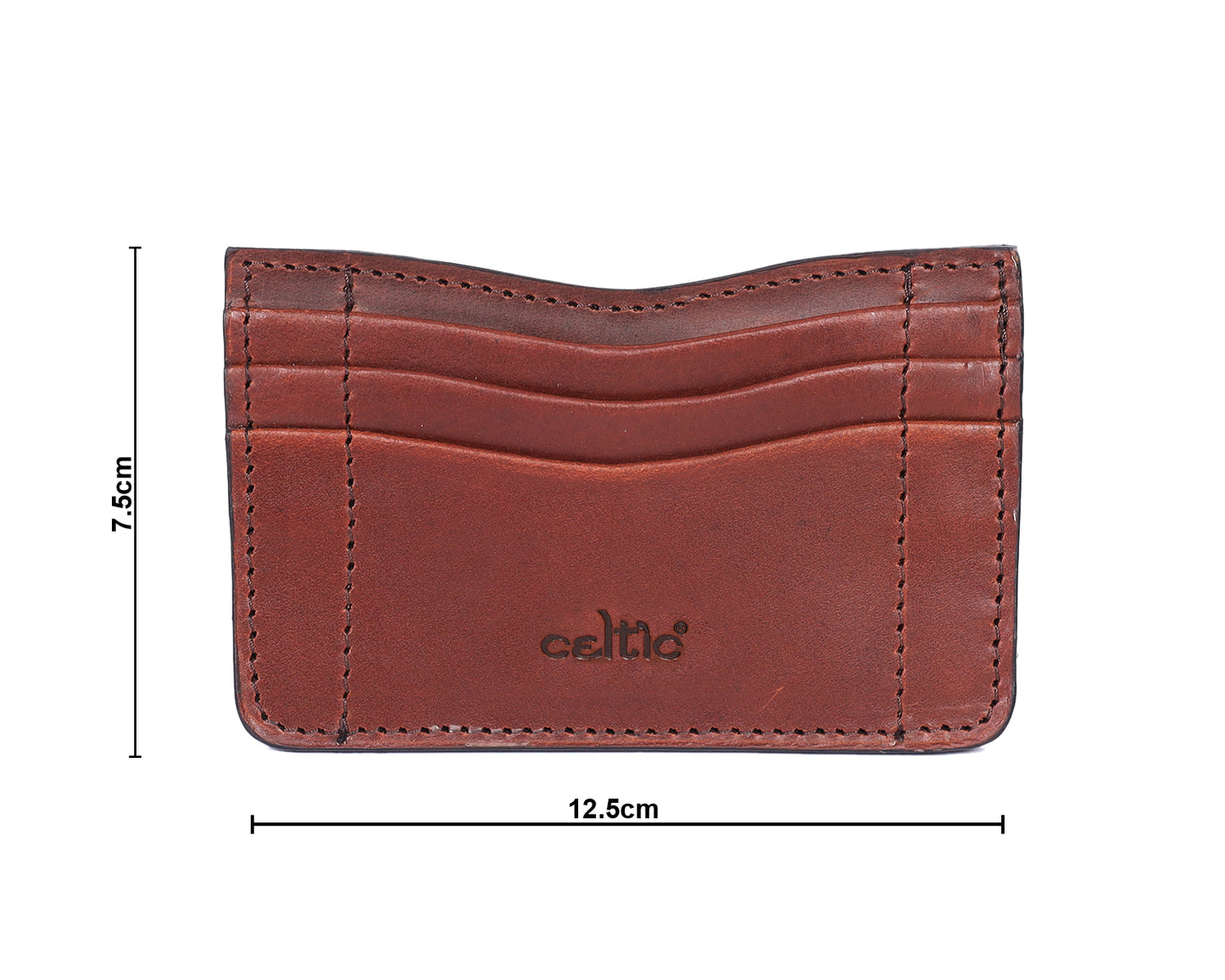 Elegant Brown Leather Card Holder: A Stylish Essential for Your Cards. - CELTICINDIA