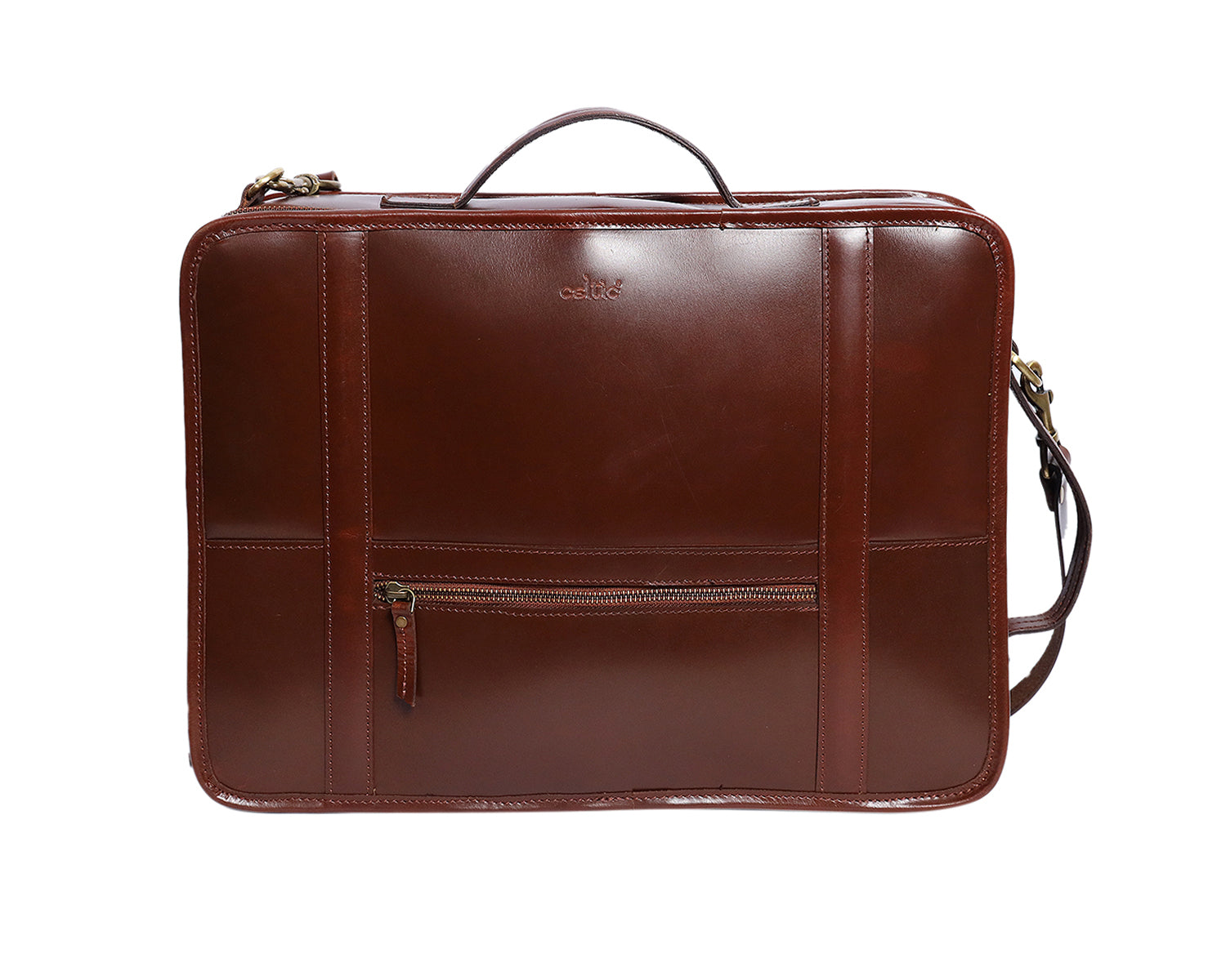 Premium Full-Grain Leather DSLR Camera Messenger & Travel Photography Bag