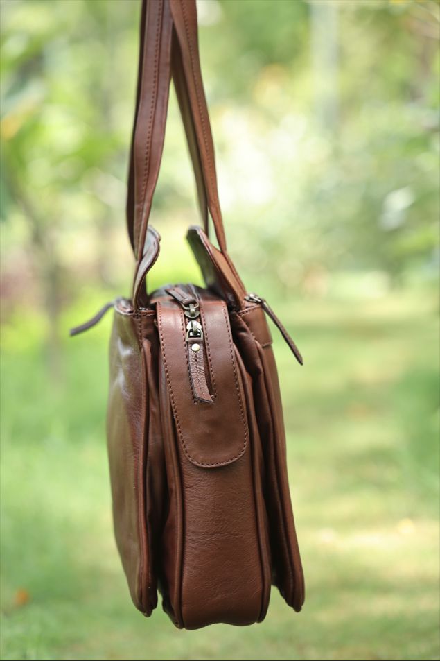 Elegant NDM Soft Leather Tote Bag  Luxurious, Spacious, and Versatile. Art:-BG-1609