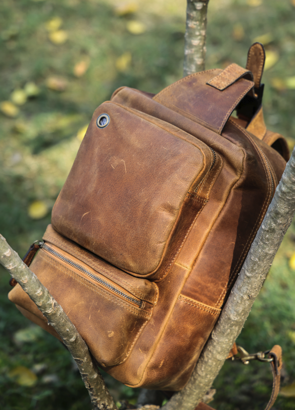 Premium Brown Leather Crossbody Bag, Art: BG-1616