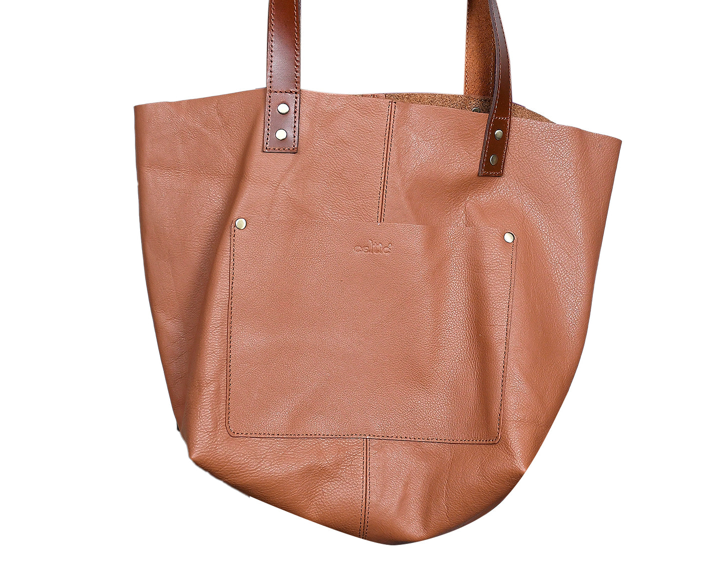 Timeless Elegance: Tan Leather Tote Bag. - CELTICINDIA