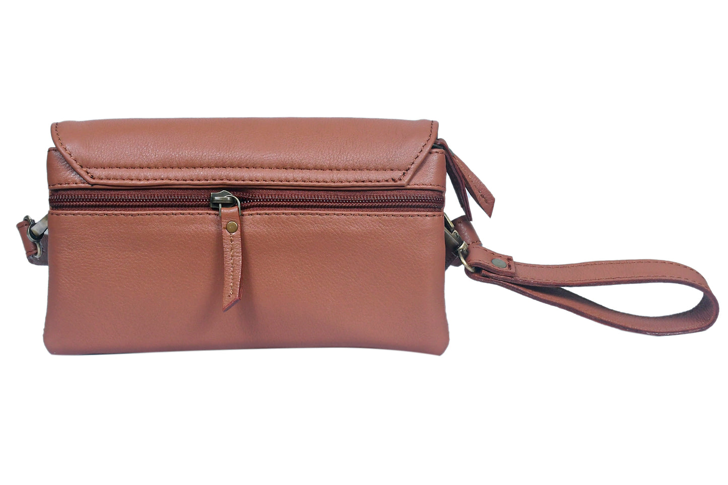 Tan Soft Leather Handmade Sling Bag - A Touch of Timeless Luxury - CELTICINDIA