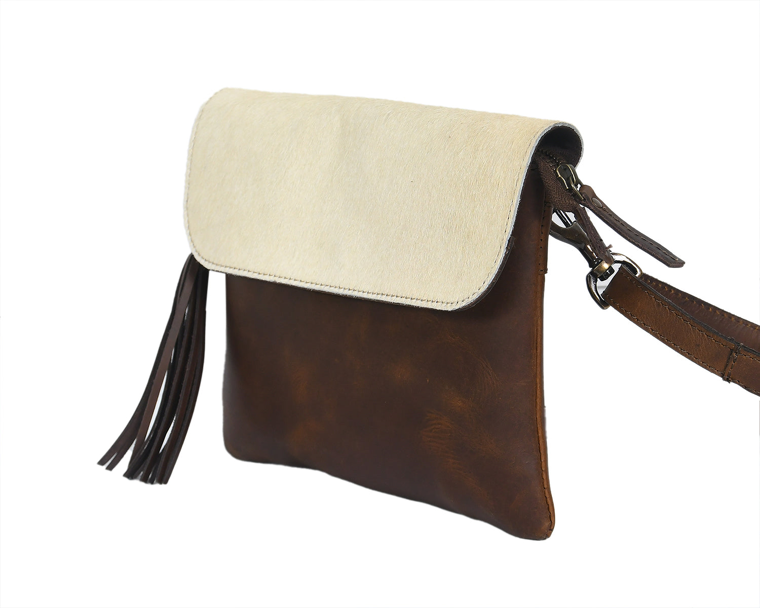 Celtic White And Tabaco Color Sling Bag