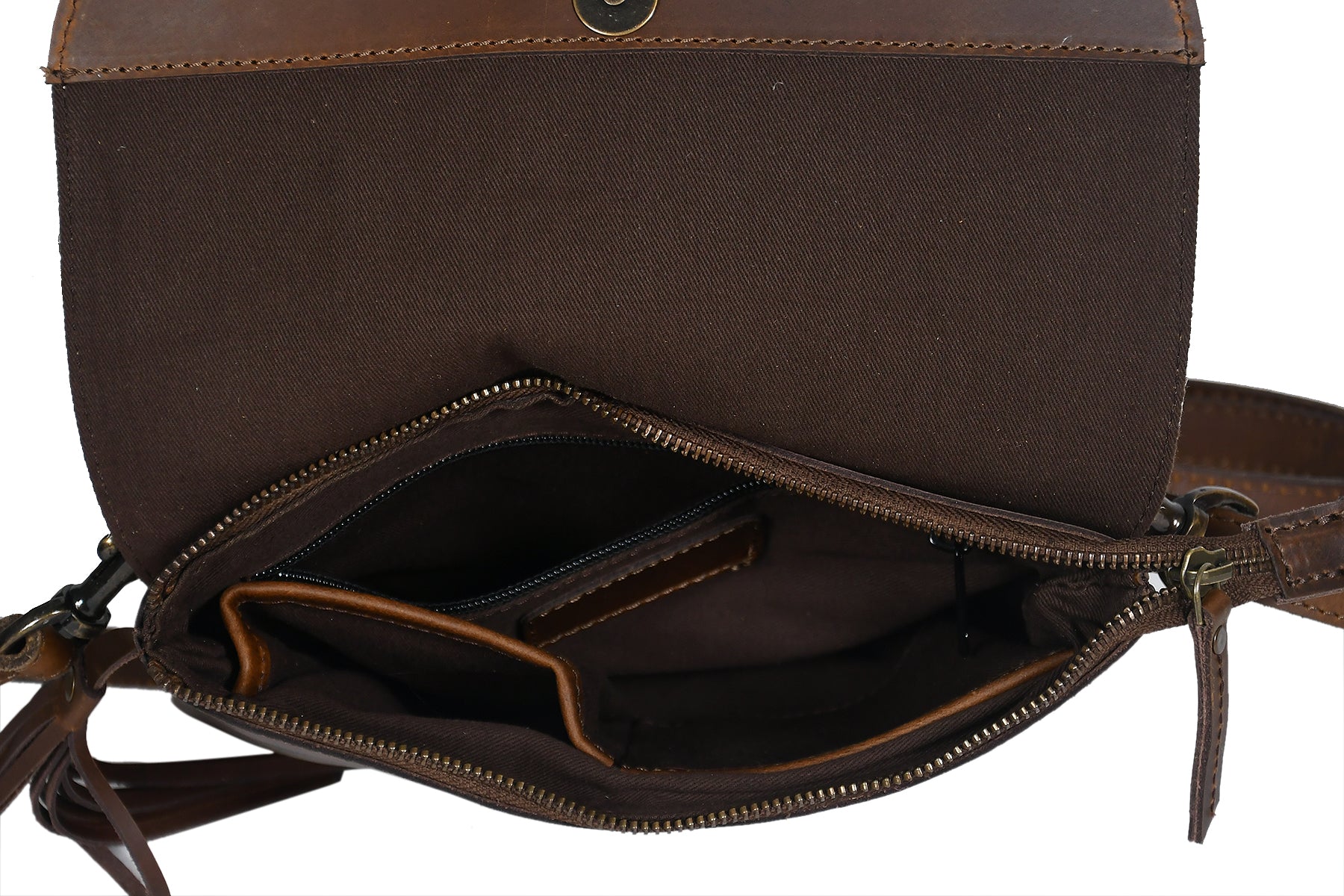 Celtic White And Tabaco Color Sling Bag