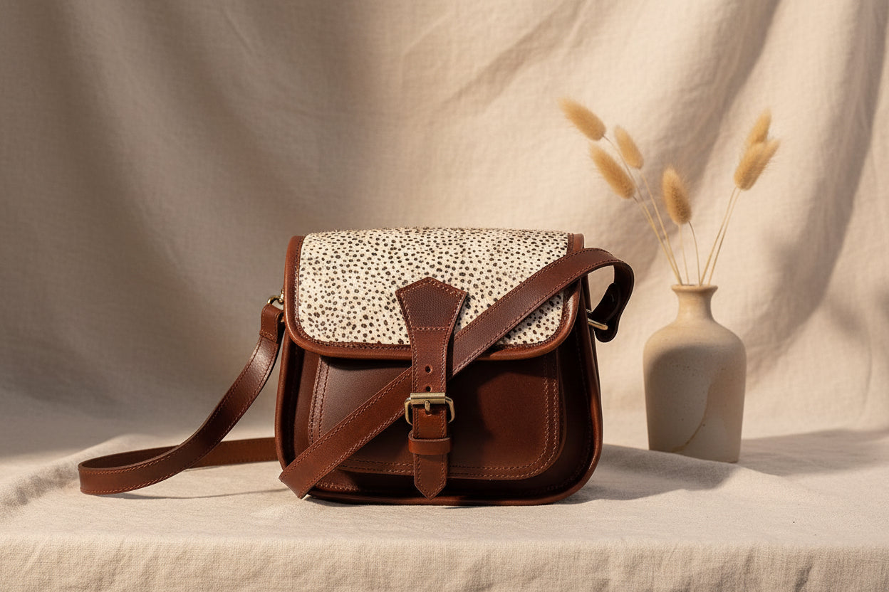 Celtic Leather Shoulder Bag For Women's & Girls Medium Size Leather Bag - CELTICINDIA