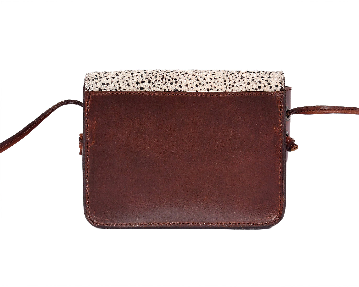 Premium Brown Leather Hairon Sling Bag Lightweight Everyday Crossbody