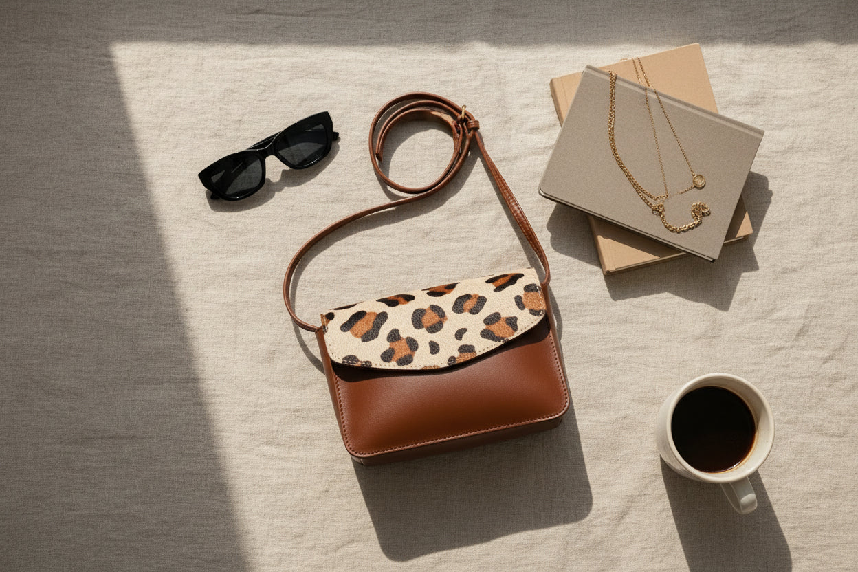 Luxurious Sling Bag with Printed Hair on Leather - Elevate Your Style. - CELTICINDIA