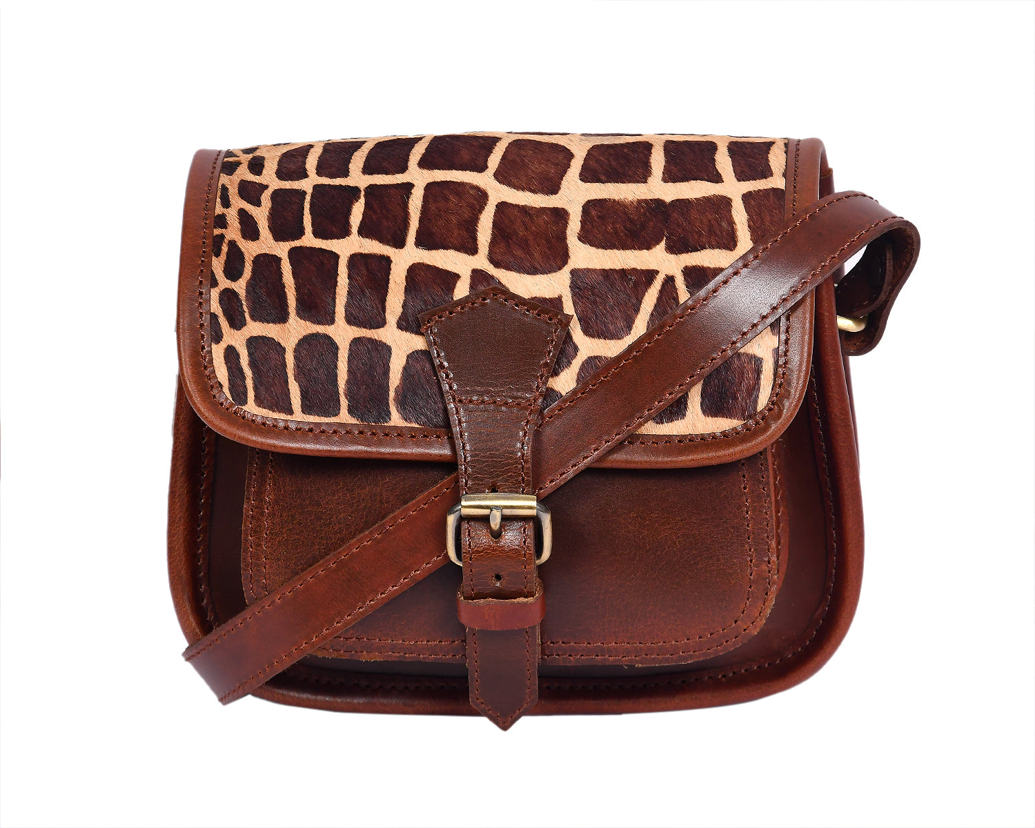 Premium Hairon Leather Crossbody Sling Bag with Strap