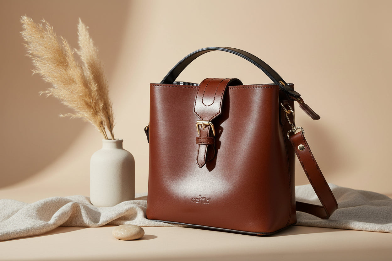 Elevate Your Style with Our Premium Brown Sling Bag - CELTICINDIA