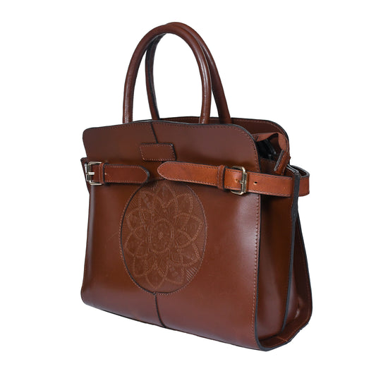 Celtic brown color pure leather sling bag for girls and women with glorious design | Party wear. - CELTICINDIA