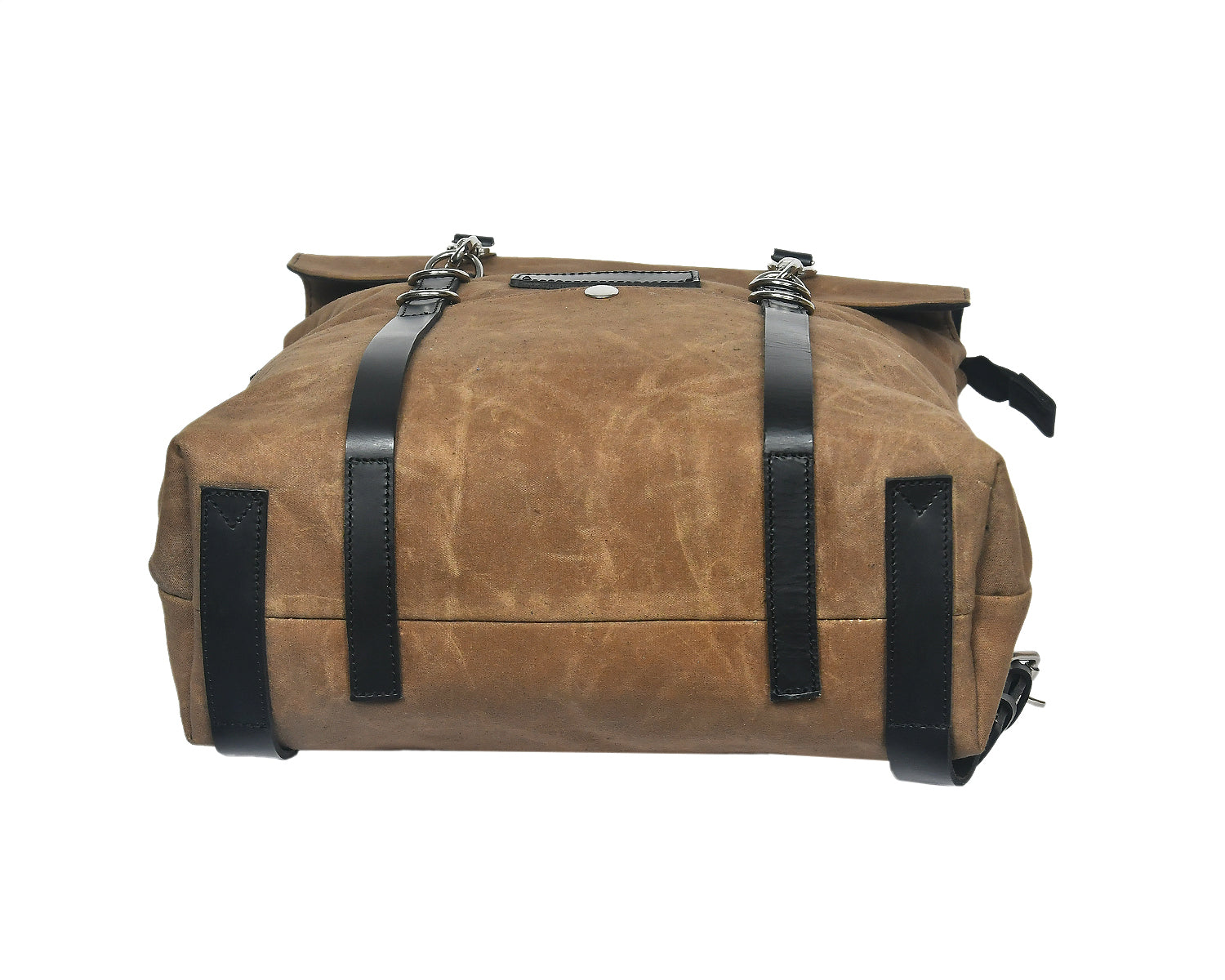 Elegant Brown Canvas and Leather Backpack. - CELTICINDIA