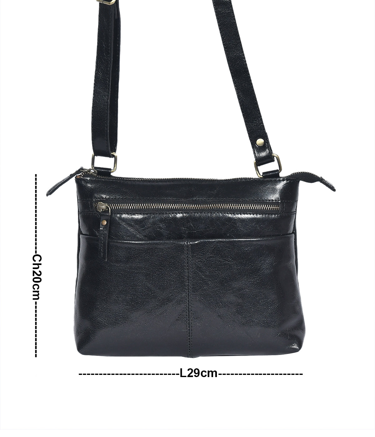 Elevate Your Style with our Black Leather Sling Bag - CELTICINDIA