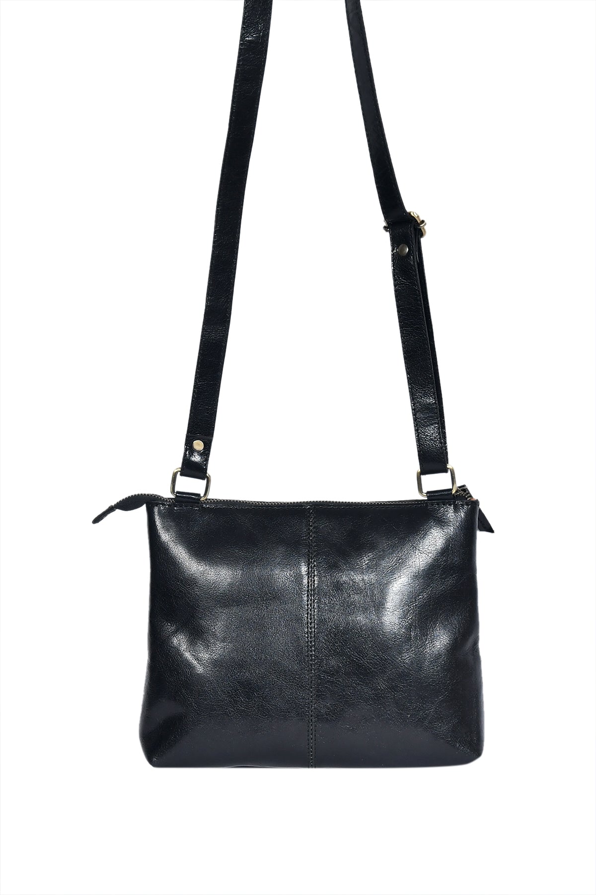 Elevate Your Style with our Black Leather Sling Bag - CELTICINDIA